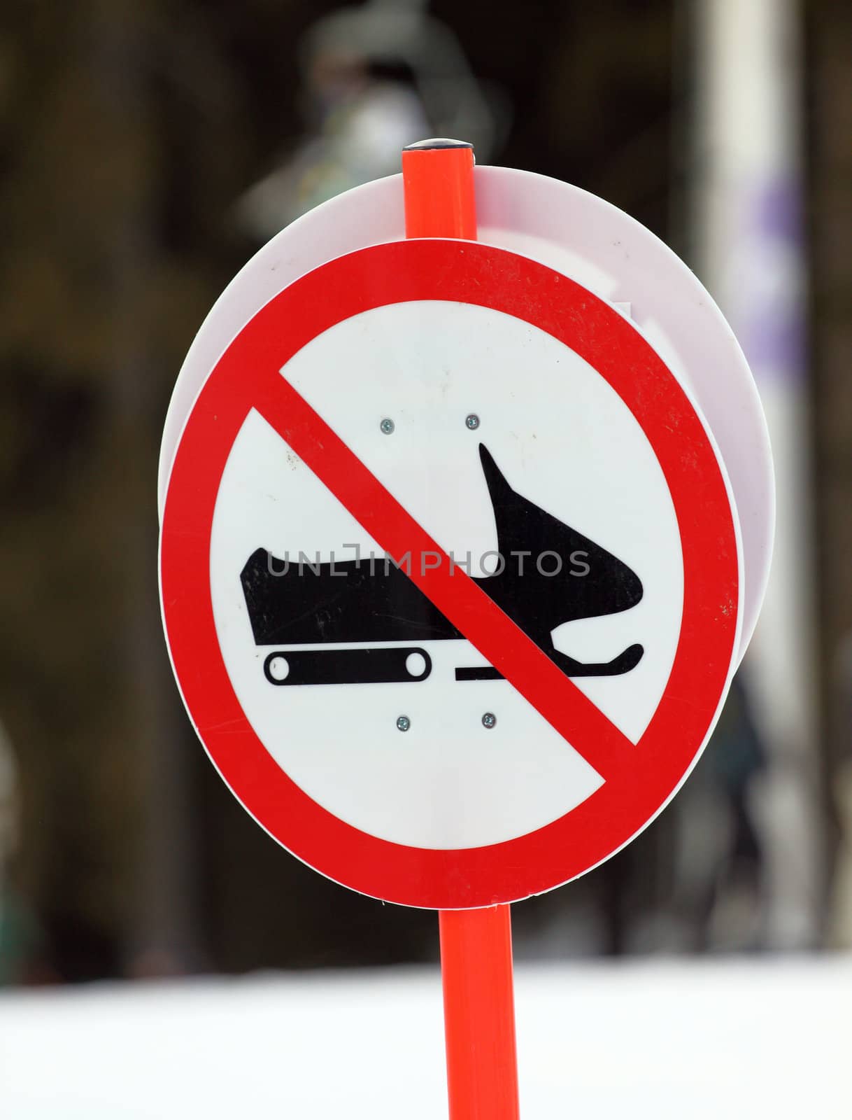 forbidden sledging  sign by alexkosev
