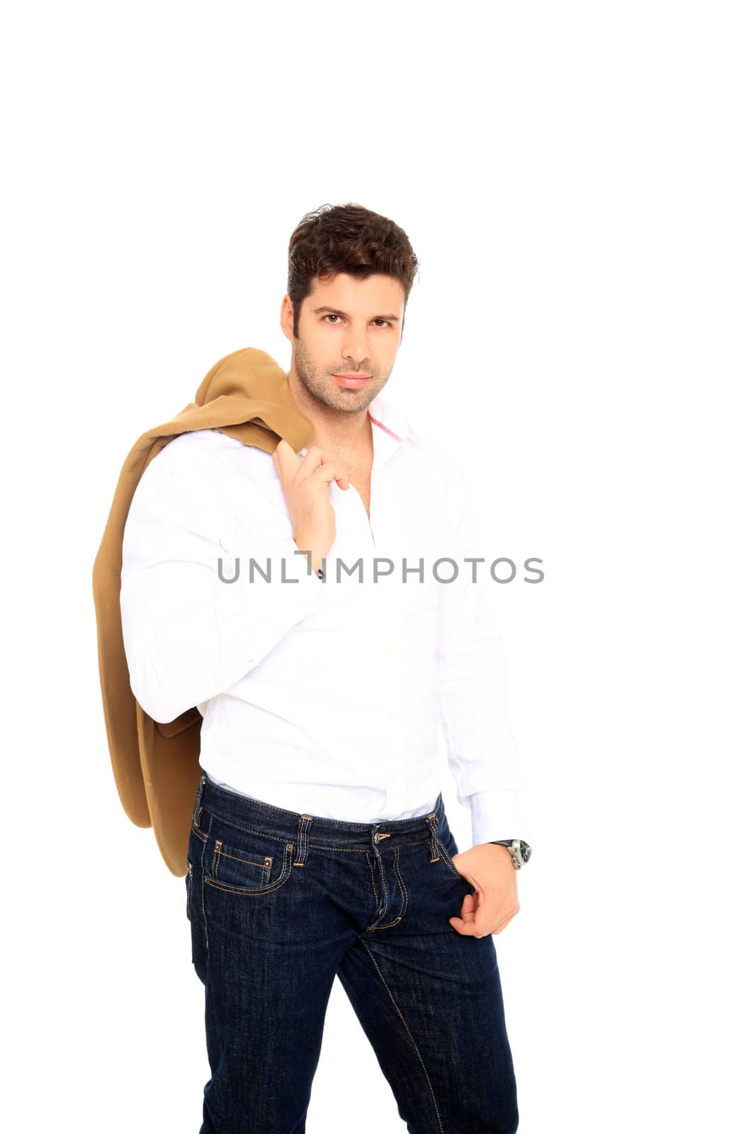 handsome business isolated on a white background
