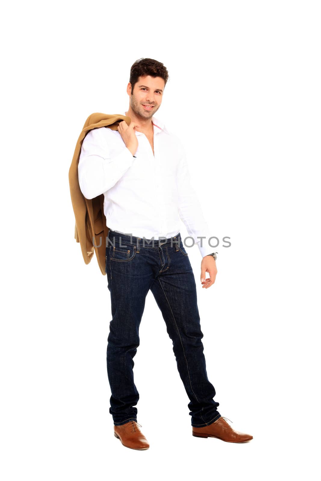 handsome business isolated on a white background