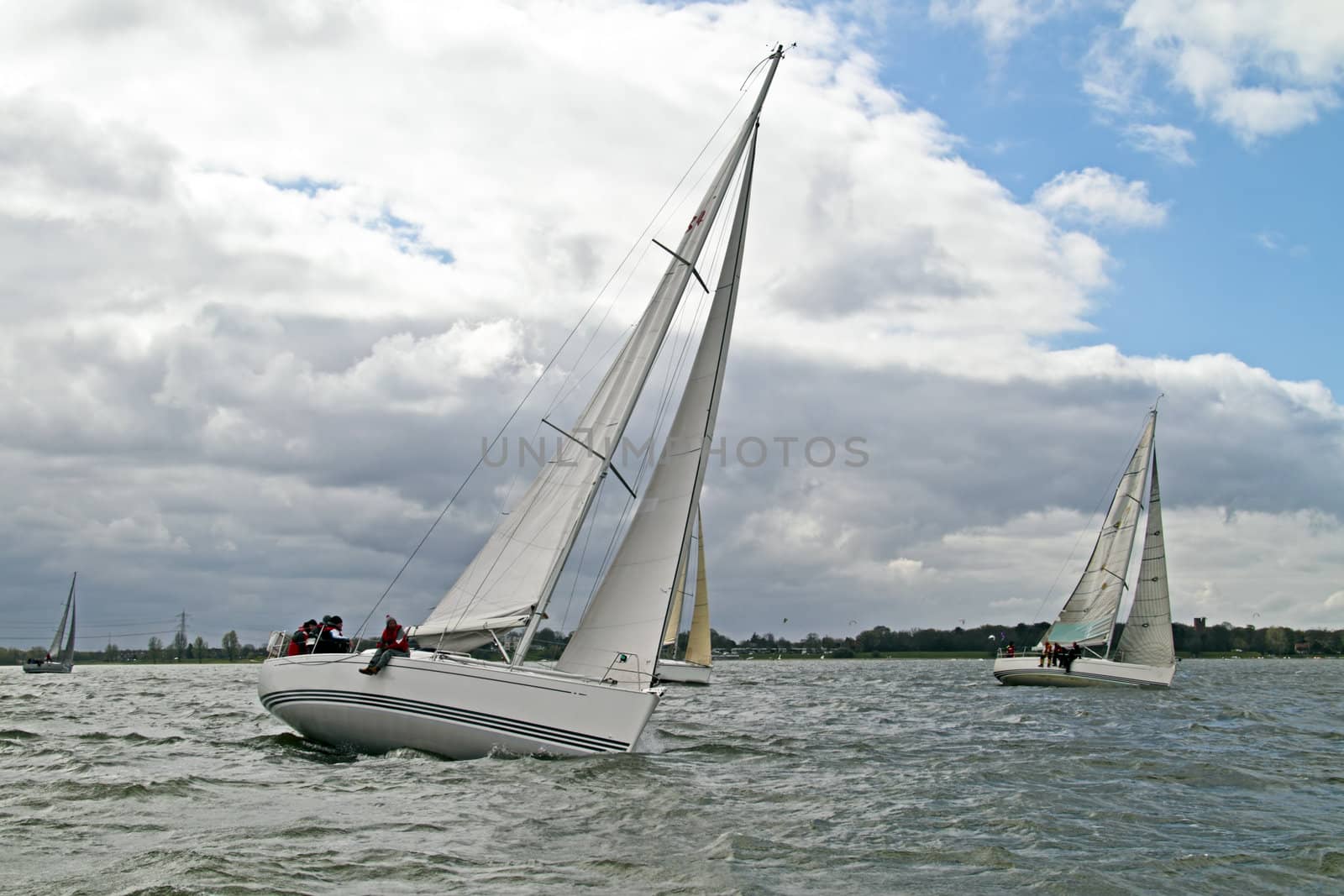 sailing on the IJsselmeer in the Nethrlands
