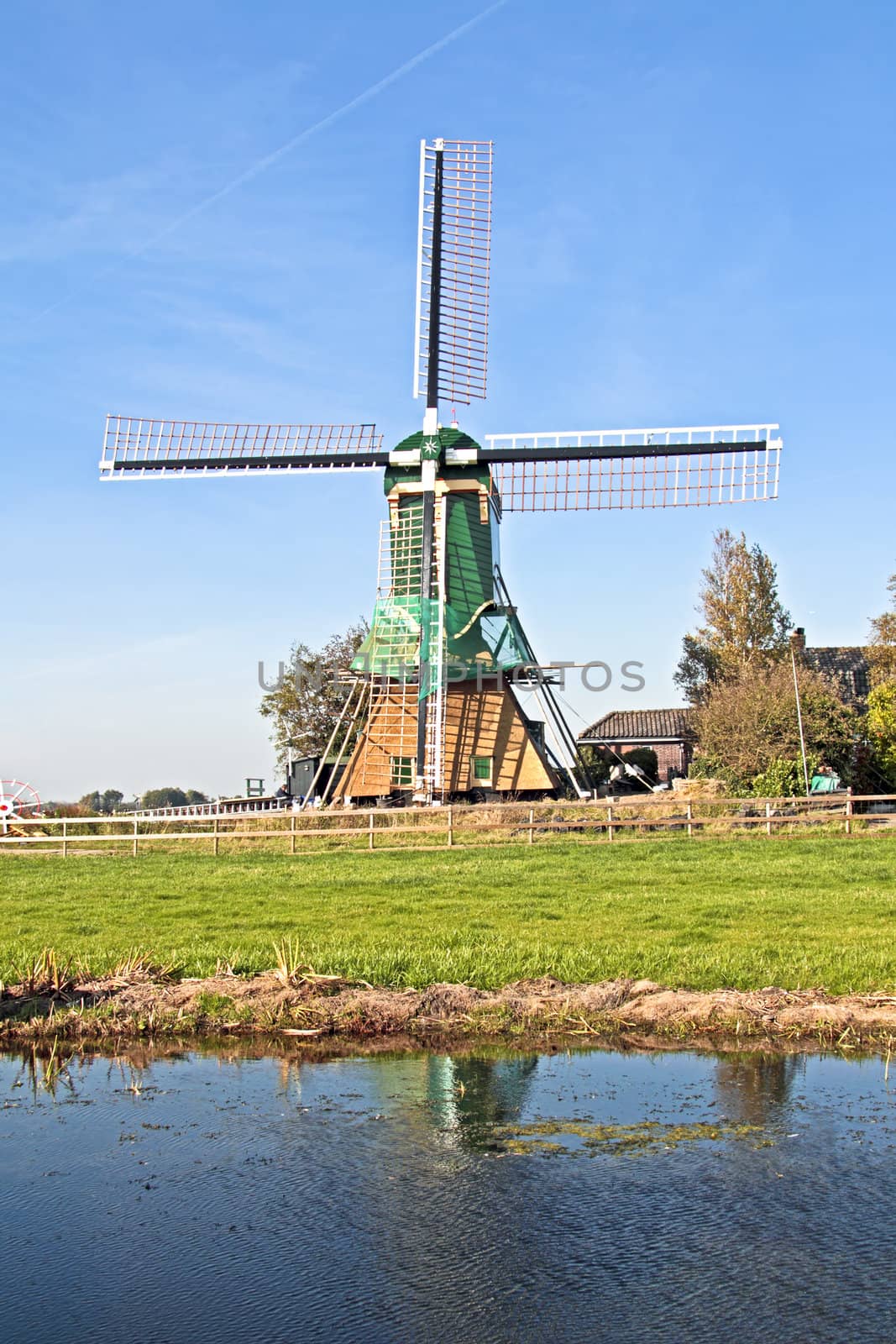 Traditional windmill in the countryside from the Netherlands by devy
