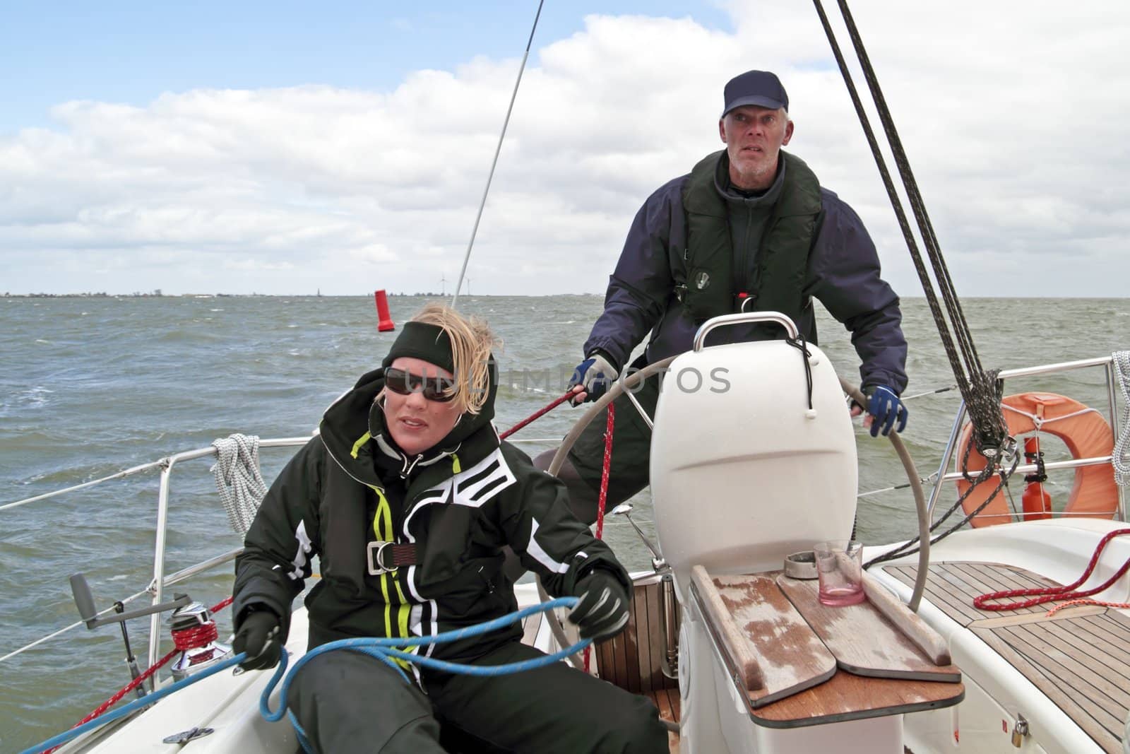 sailing on the IJsselmeer in the Netherlands by devy
