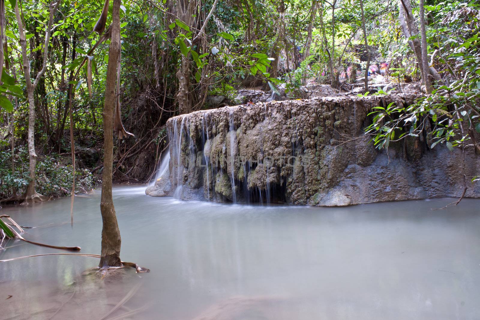 Deep forest Waterfall in Kanchanaburi, Thailand by nikky1972