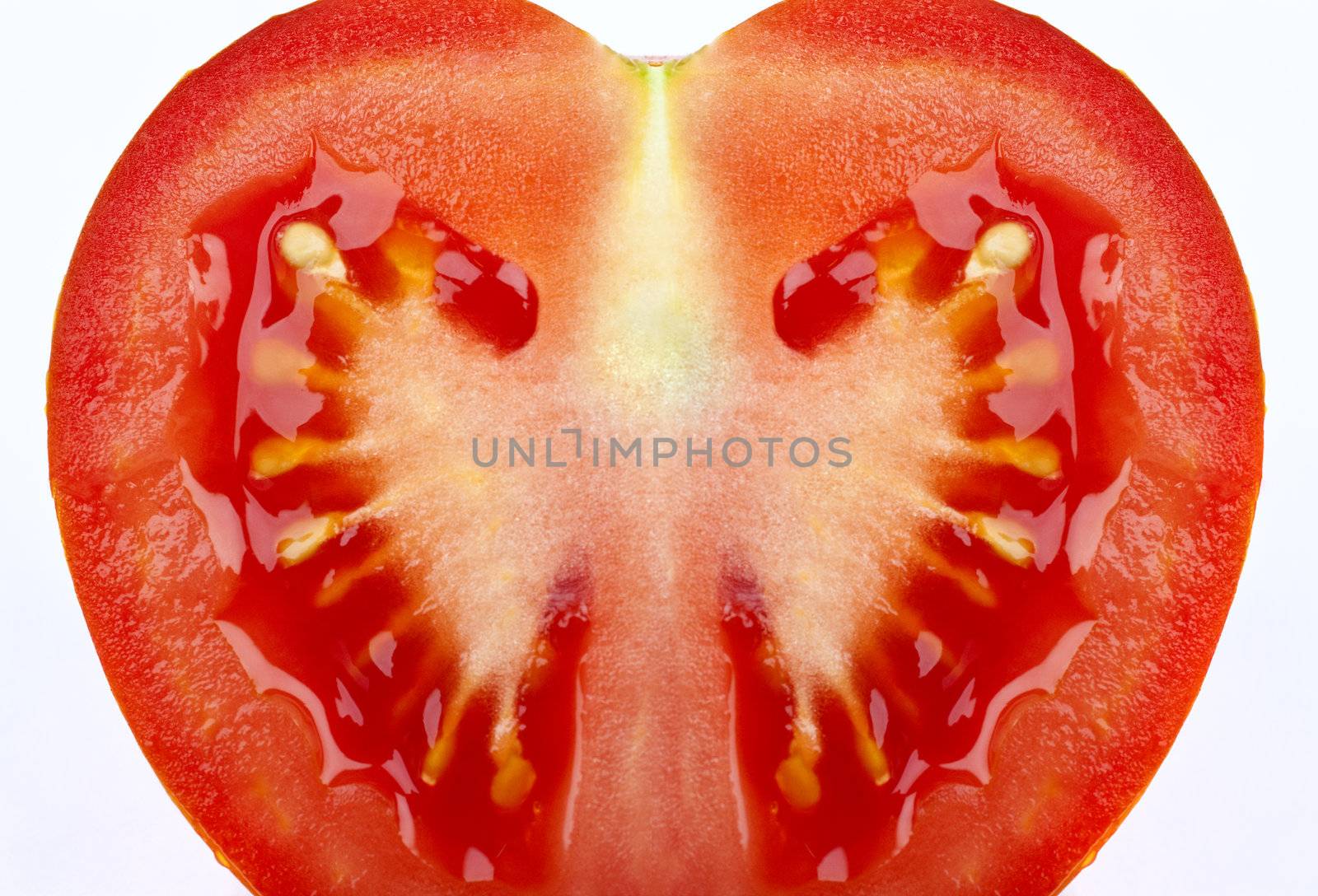 A detailed close-up of a Tomato slice.