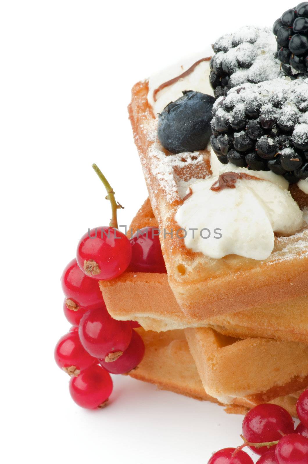 Belgian Waffle and Berries by zhekos