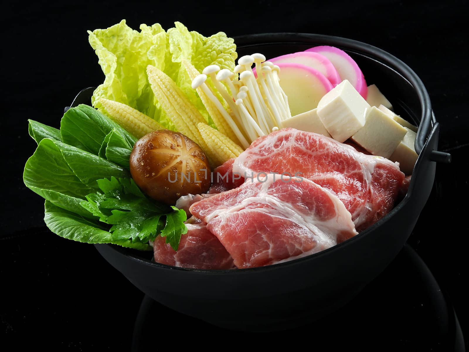 beef Sukiyaki and mix vegetable