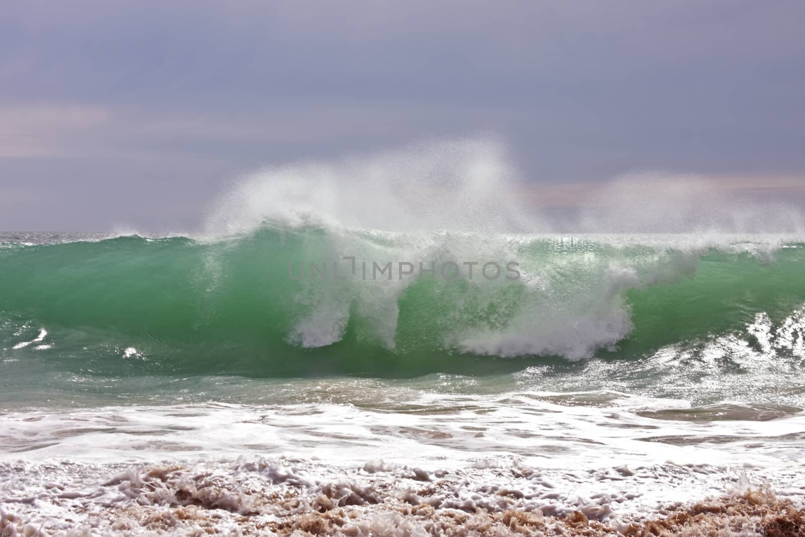 Wild Ocean wave at the atlantic ocean in Portugal