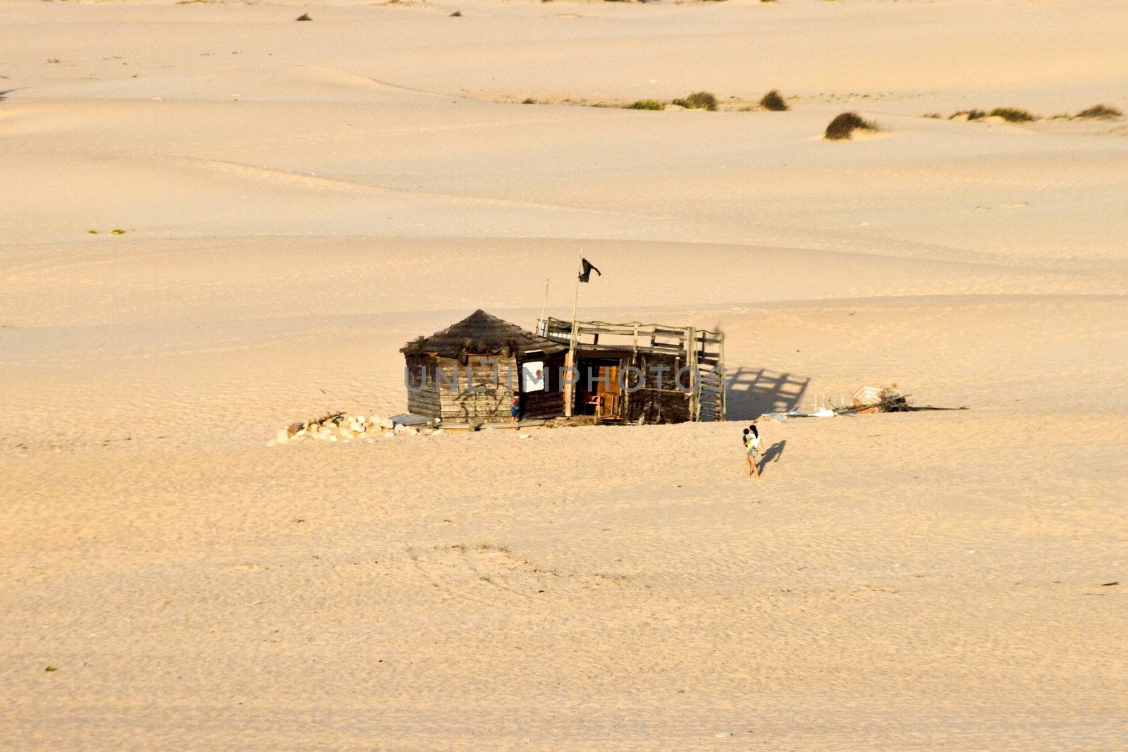 Lonely house in the desert