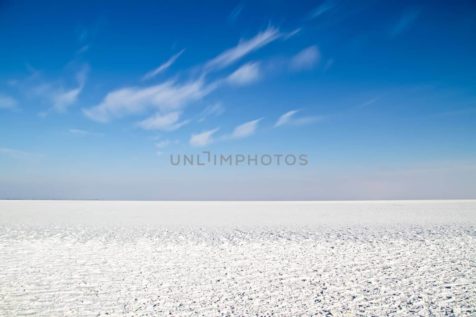 Ice and snow on the IJsselmeer in the Netherlands by devy