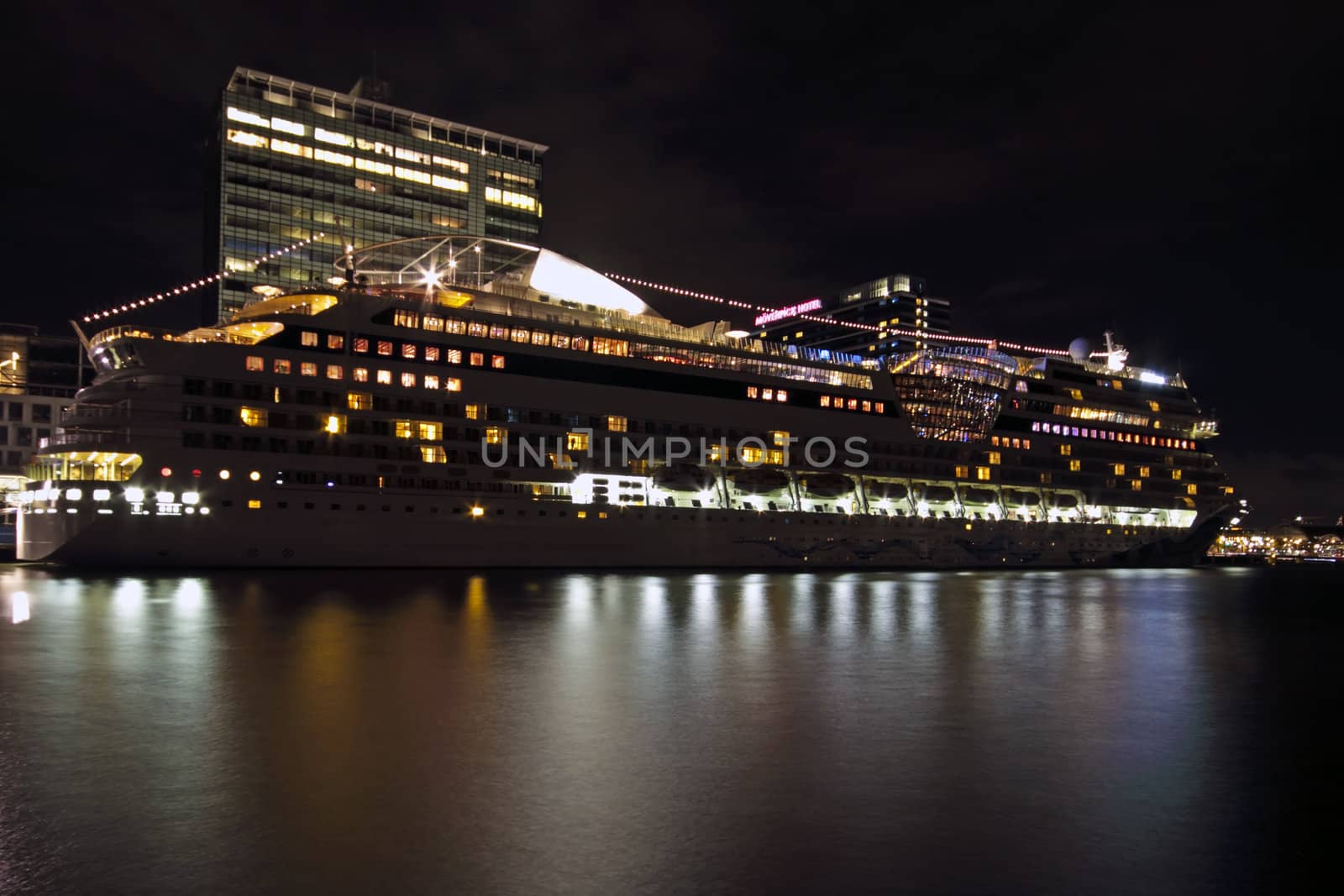 Cruise ship in the harbor from Amsterdam in the Netherlands by n by devy