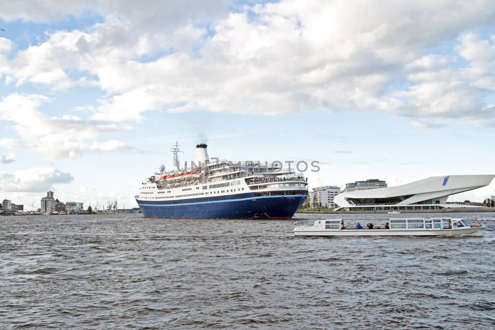 The harbor from Amsterdam in the Netherlands