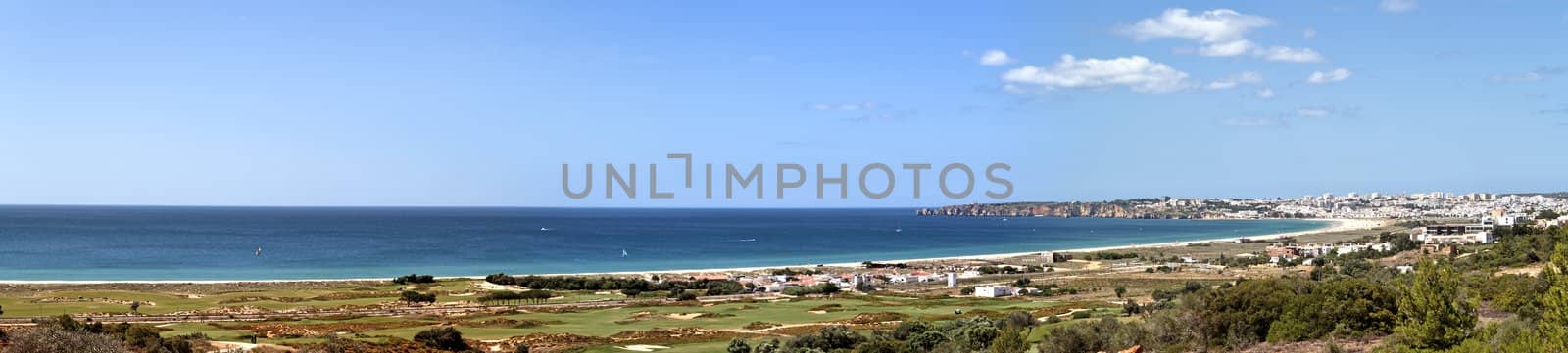 Panorama landscape at Lagos in the Algarve Portugal