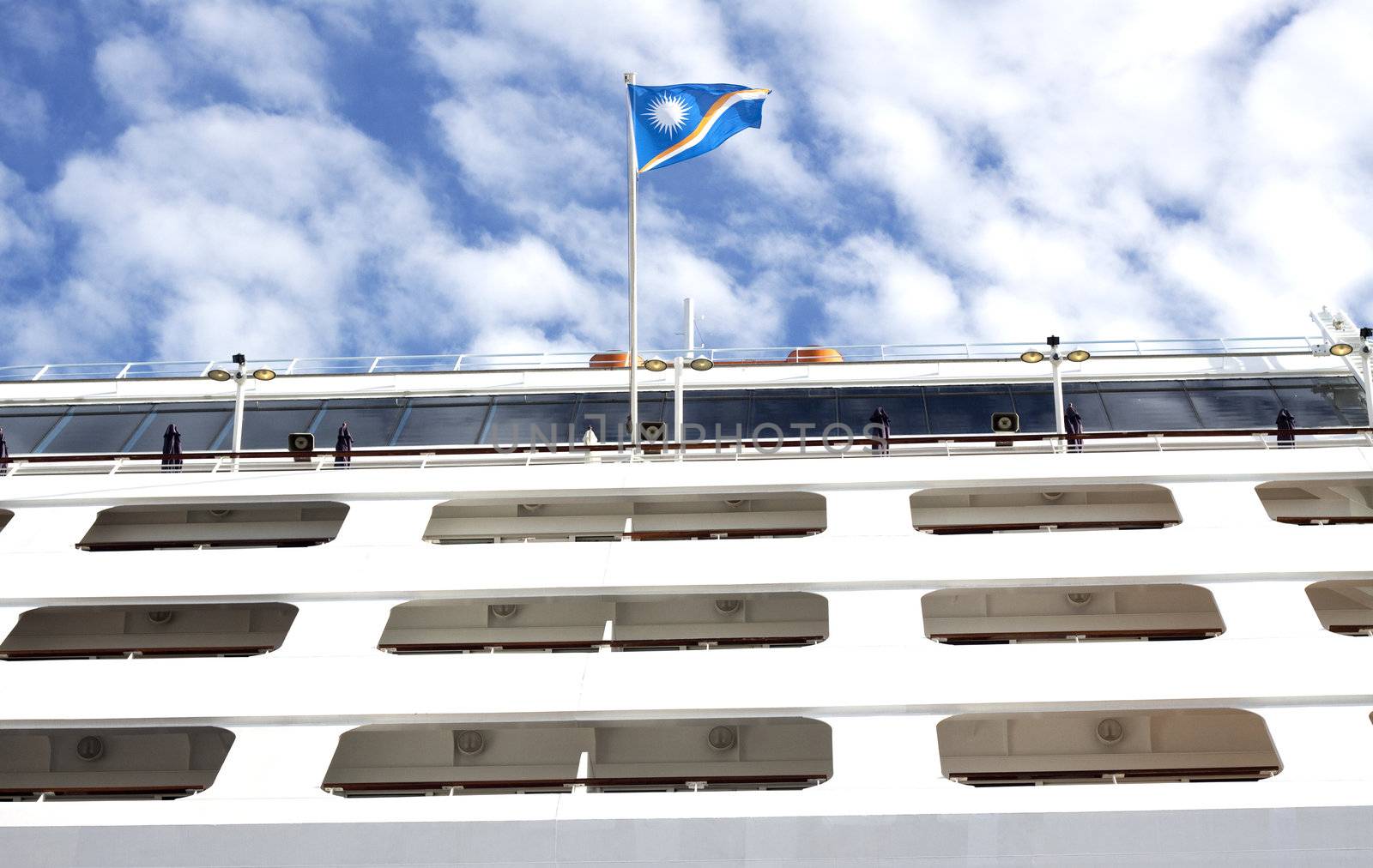 A cruise liner sailing under Marshall Island flag