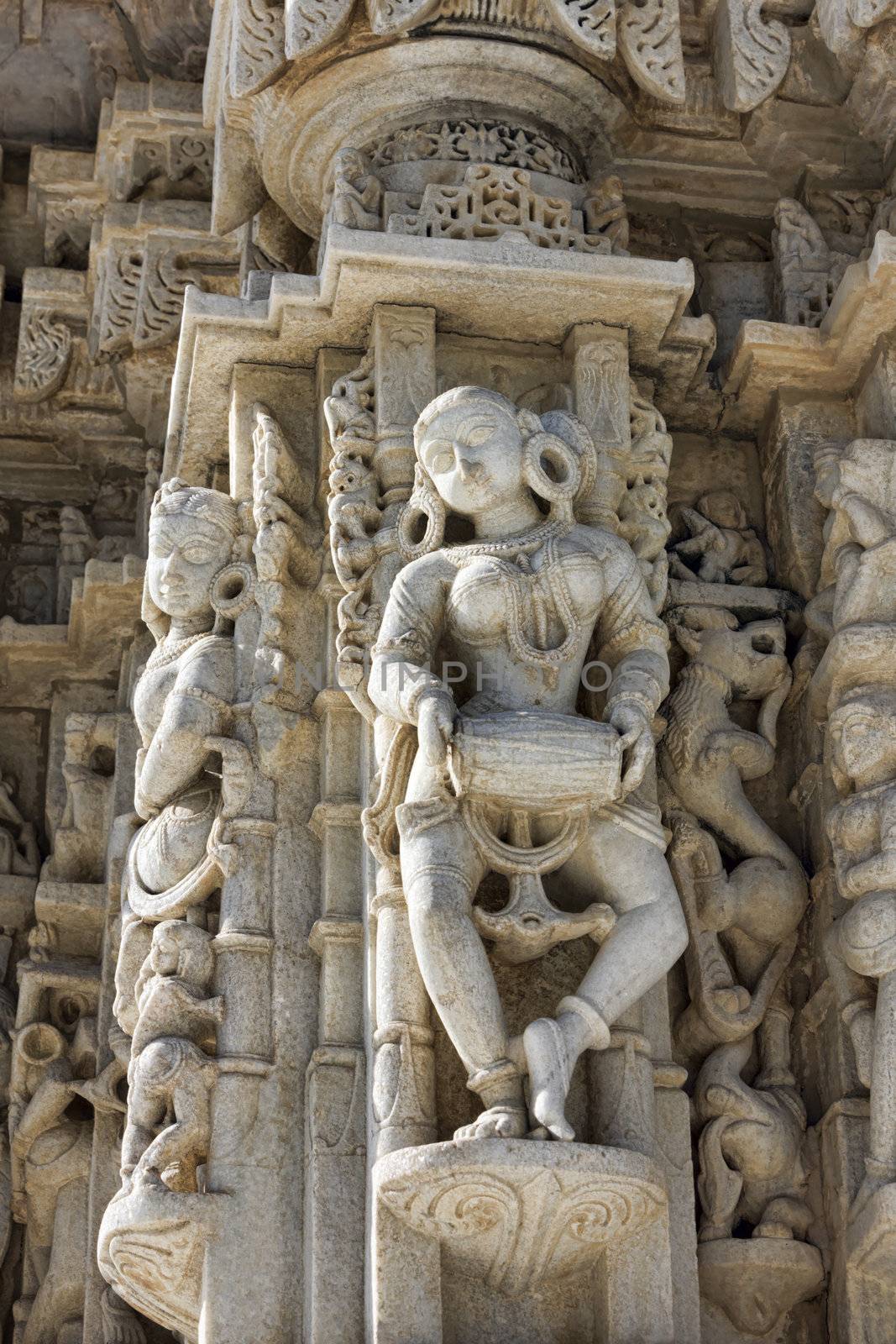  Ancient Sun Temple in Ranakpur. Jain Temple Carving. by vladimir_sklyarov