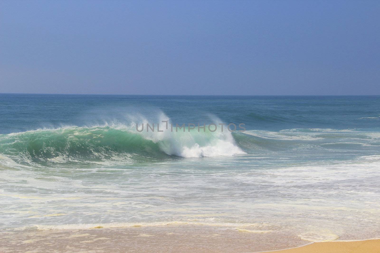 Big ocean waves of Atlantic Ocean