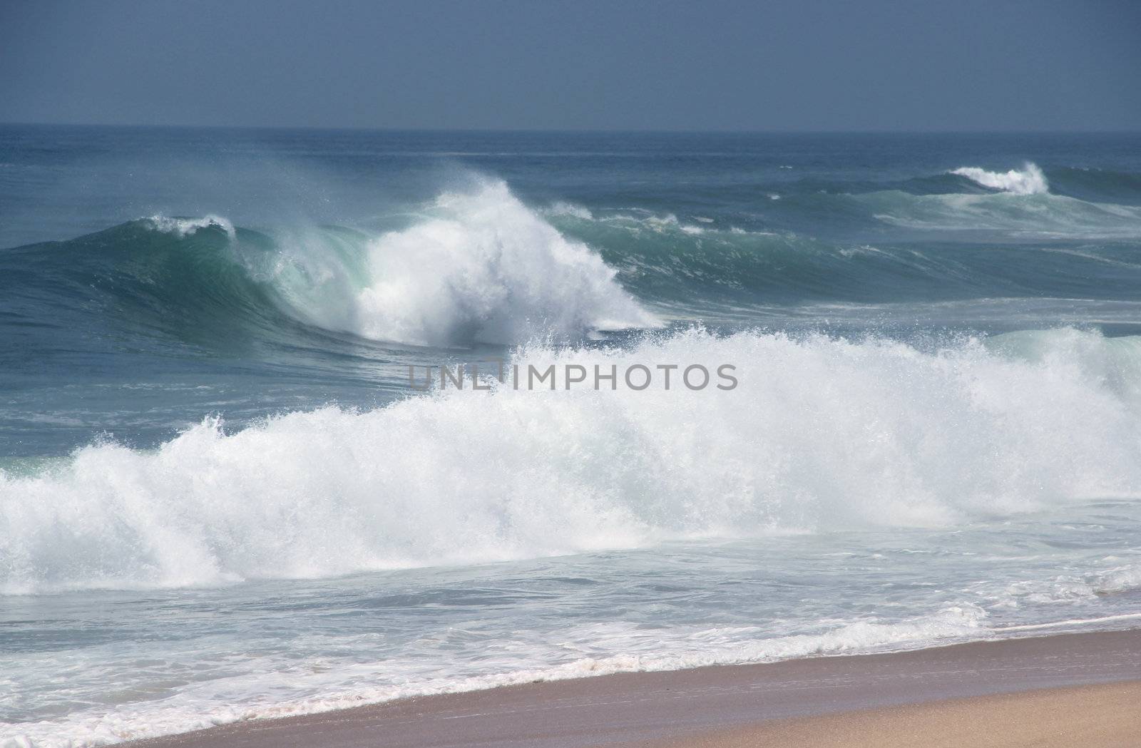 Big ocean waves of Atlantic Ocean