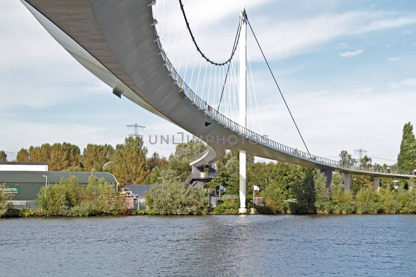 Nescio pedestrian bridge in Amsterdam the Netherlands