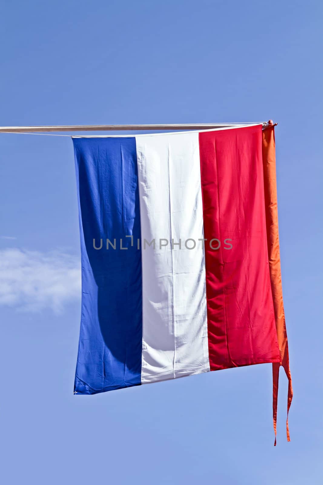 The dutch national symbol, the flag with orange streamer from the Netherlands