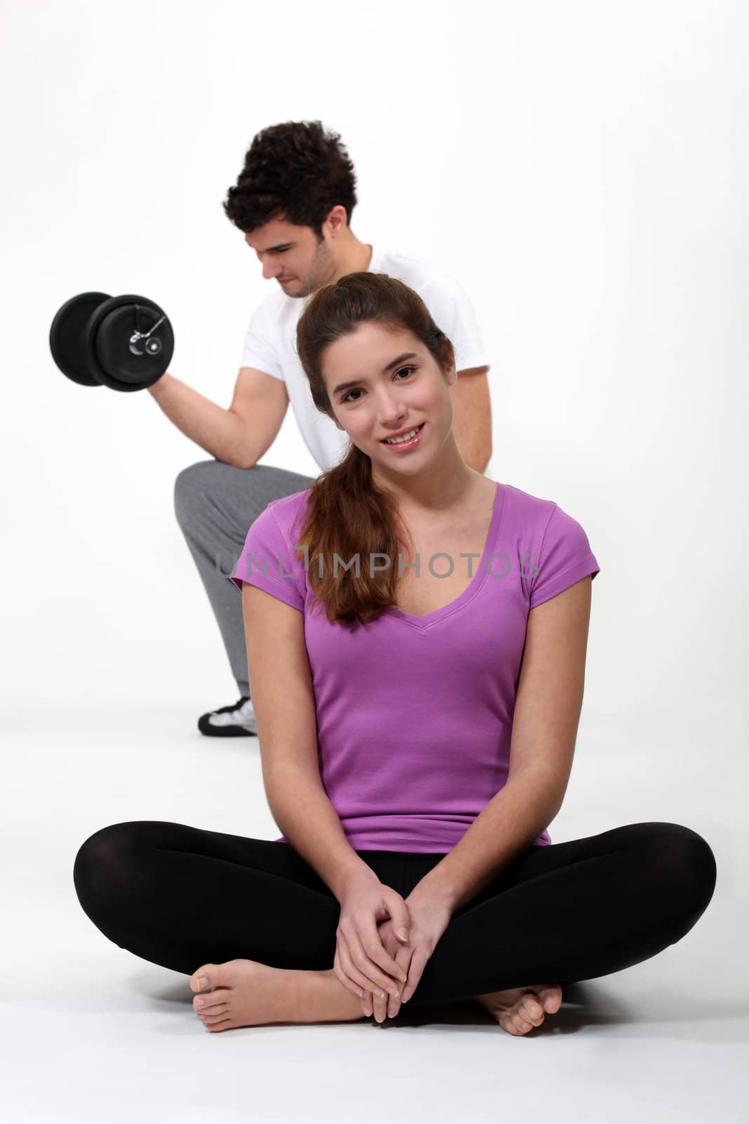 Couple working out by phovoir