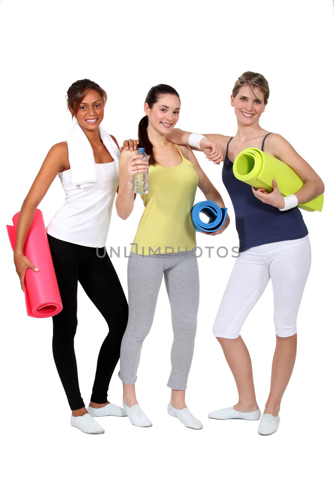 Young women ready for their gym class by phovoir
