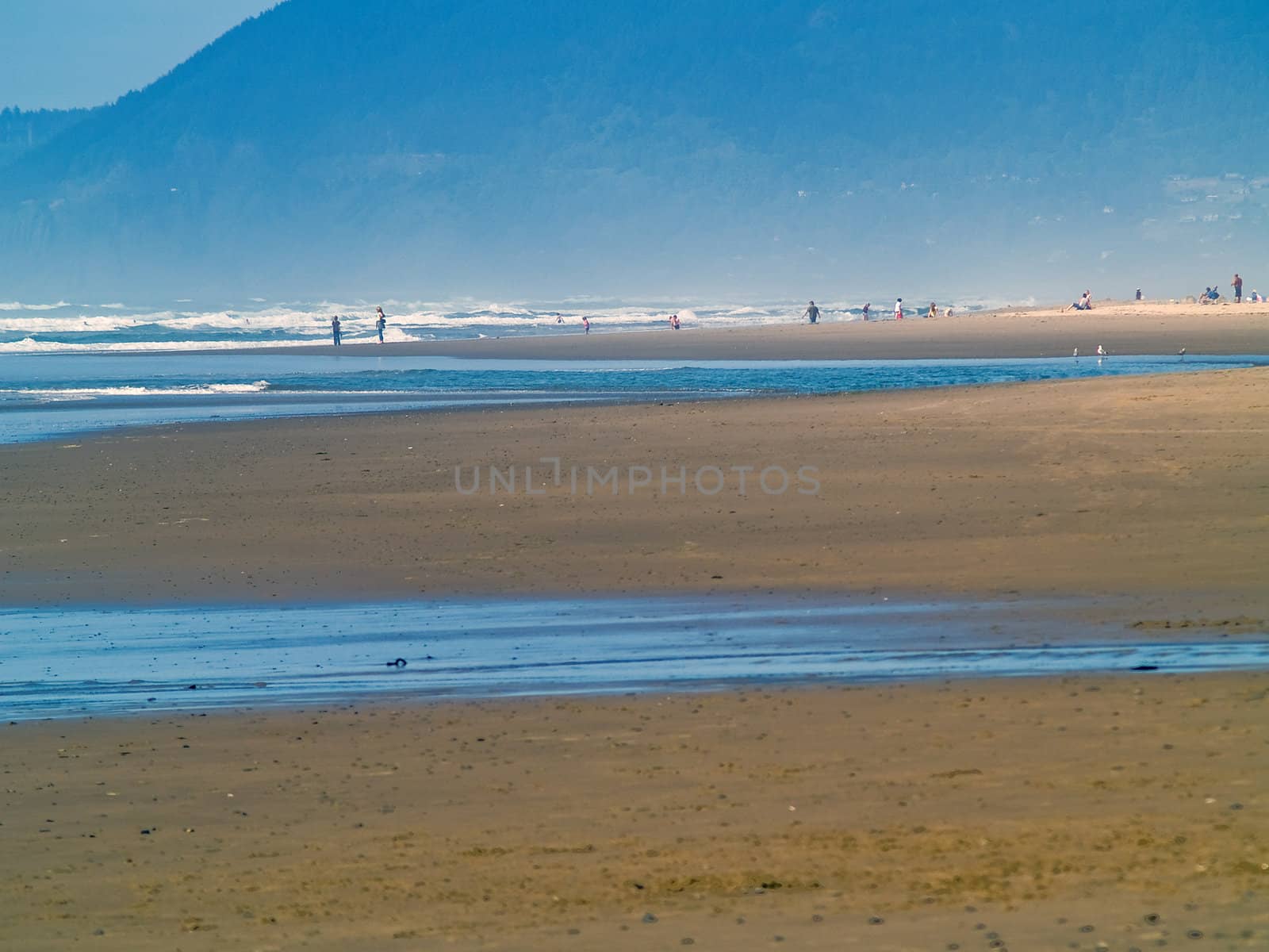 Ocean Waves on the Shore on a Clear, Sunny Day