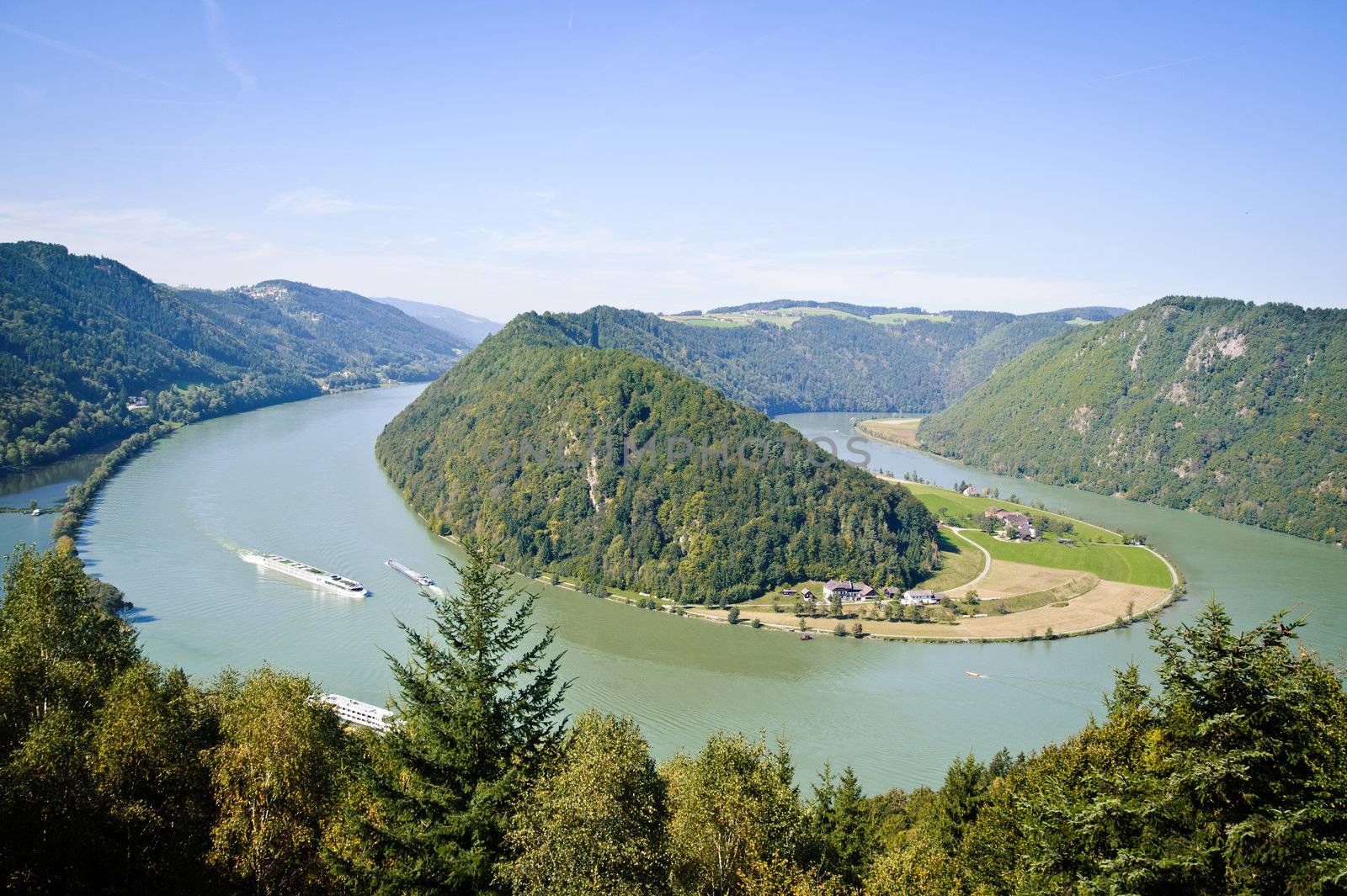 Schloegener Schlinge, a famous geological feature in Upper Austria