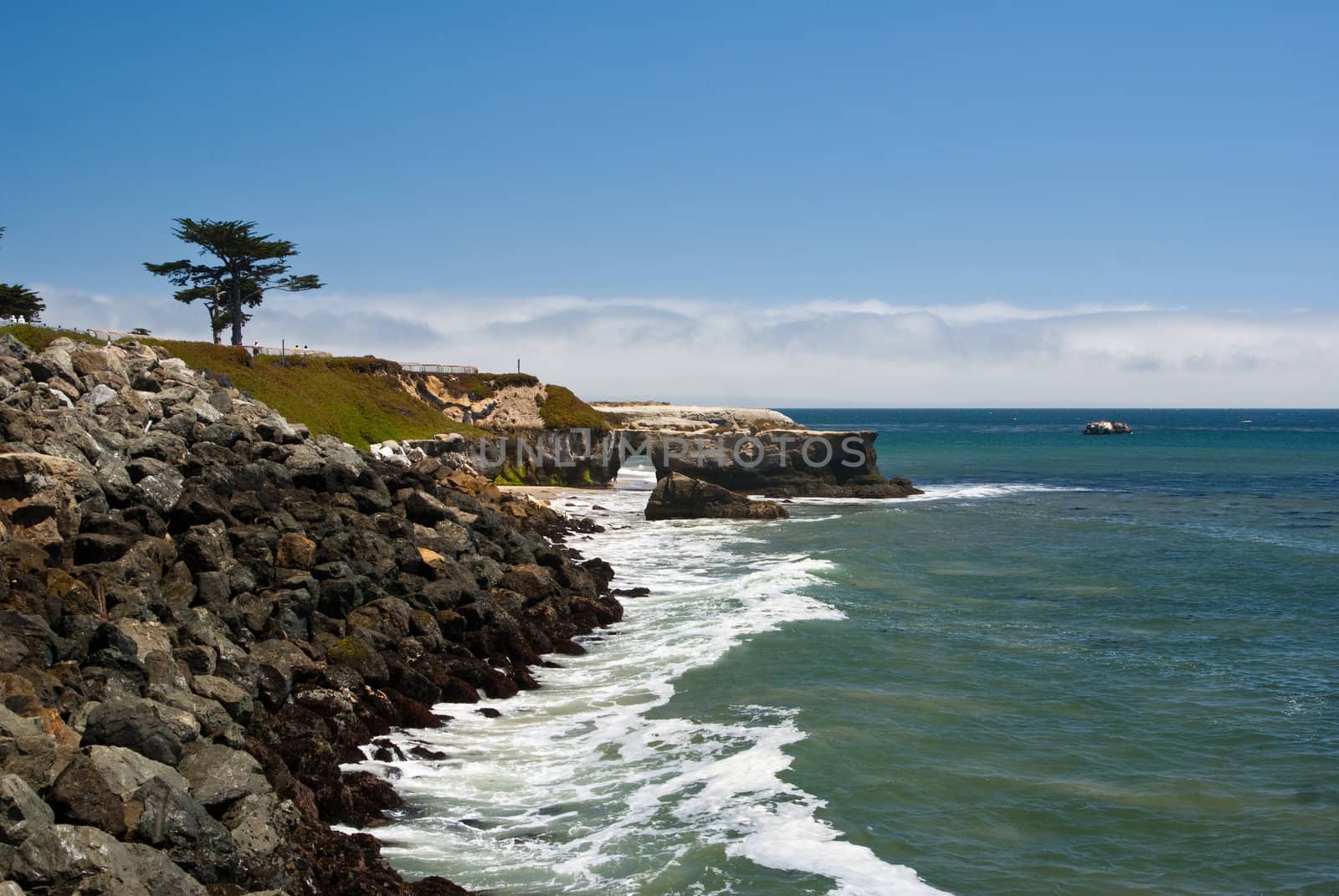 Arch in rock along California coast