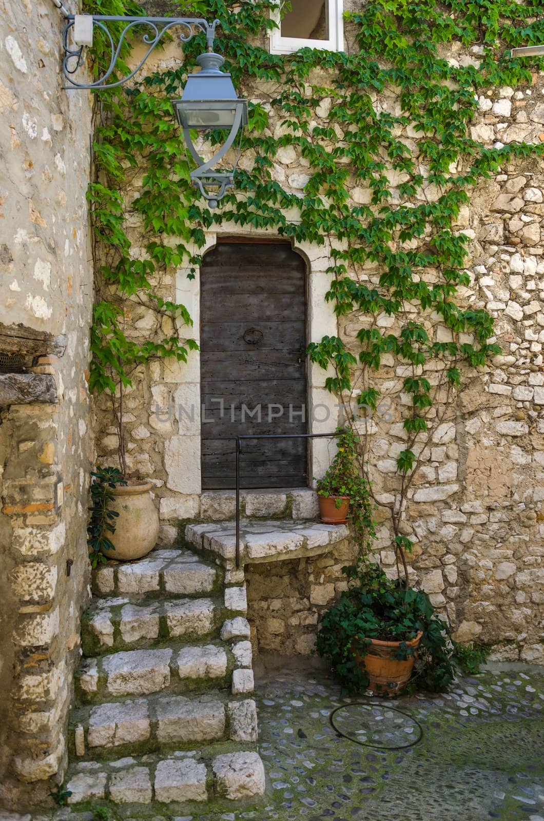 Ambient from old fortified village of Saint Paul, south France, Provence.