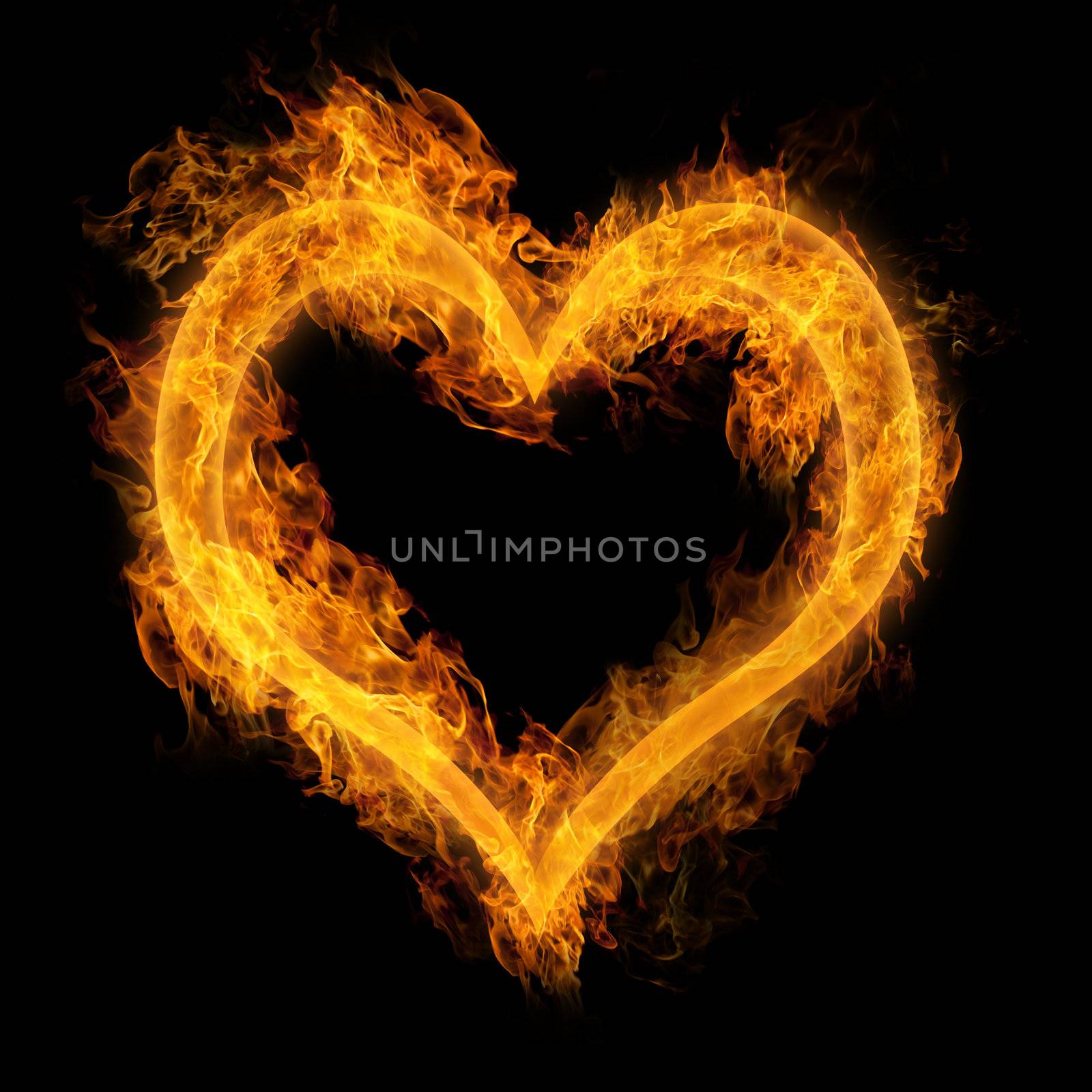 Heart made of fire by melpomene