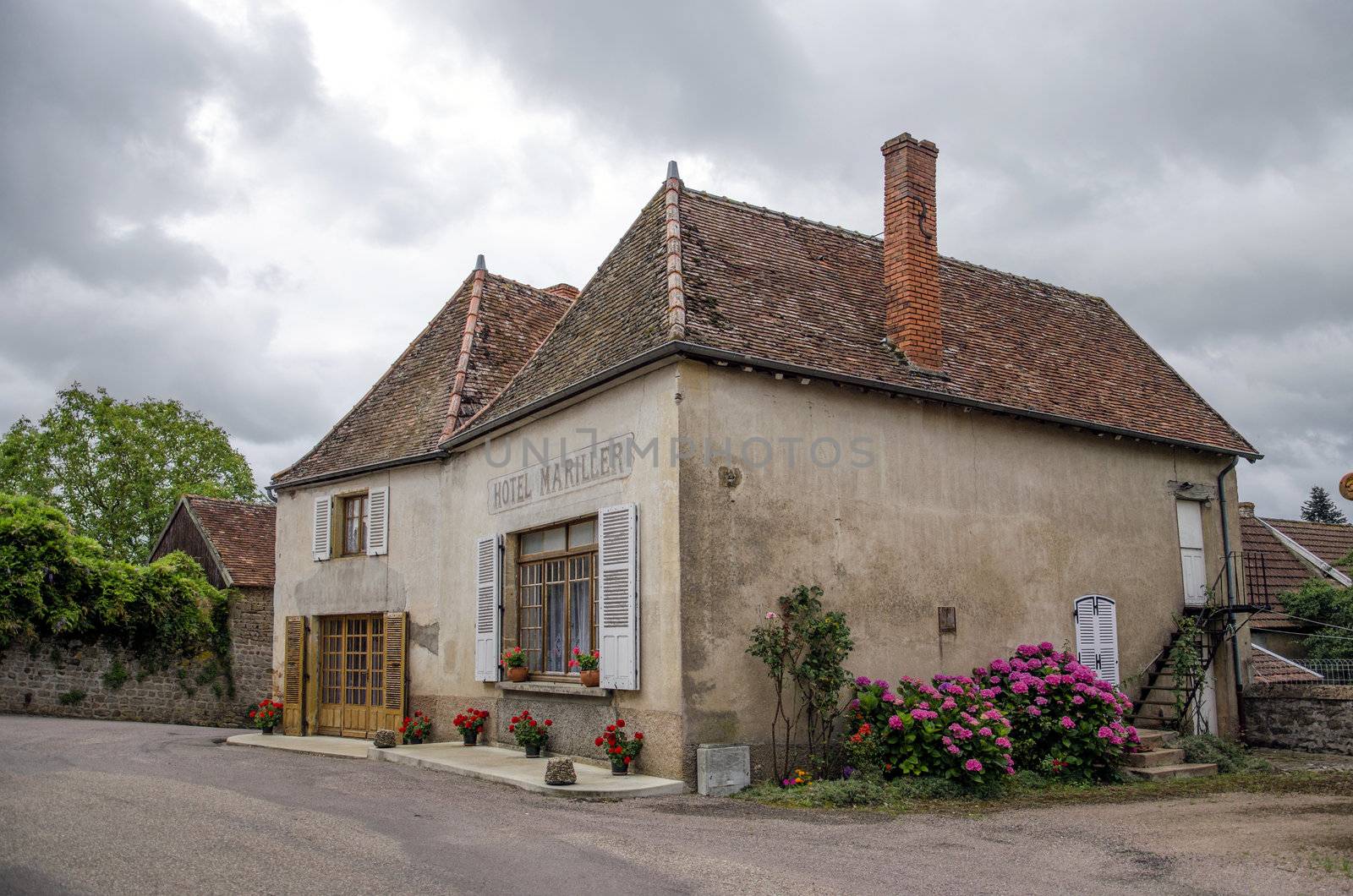 Small village hotel somewhere in Burgundy, France.