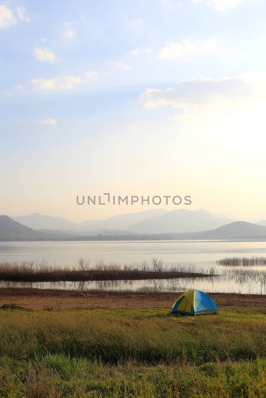 Camping place beside the lake by rufous