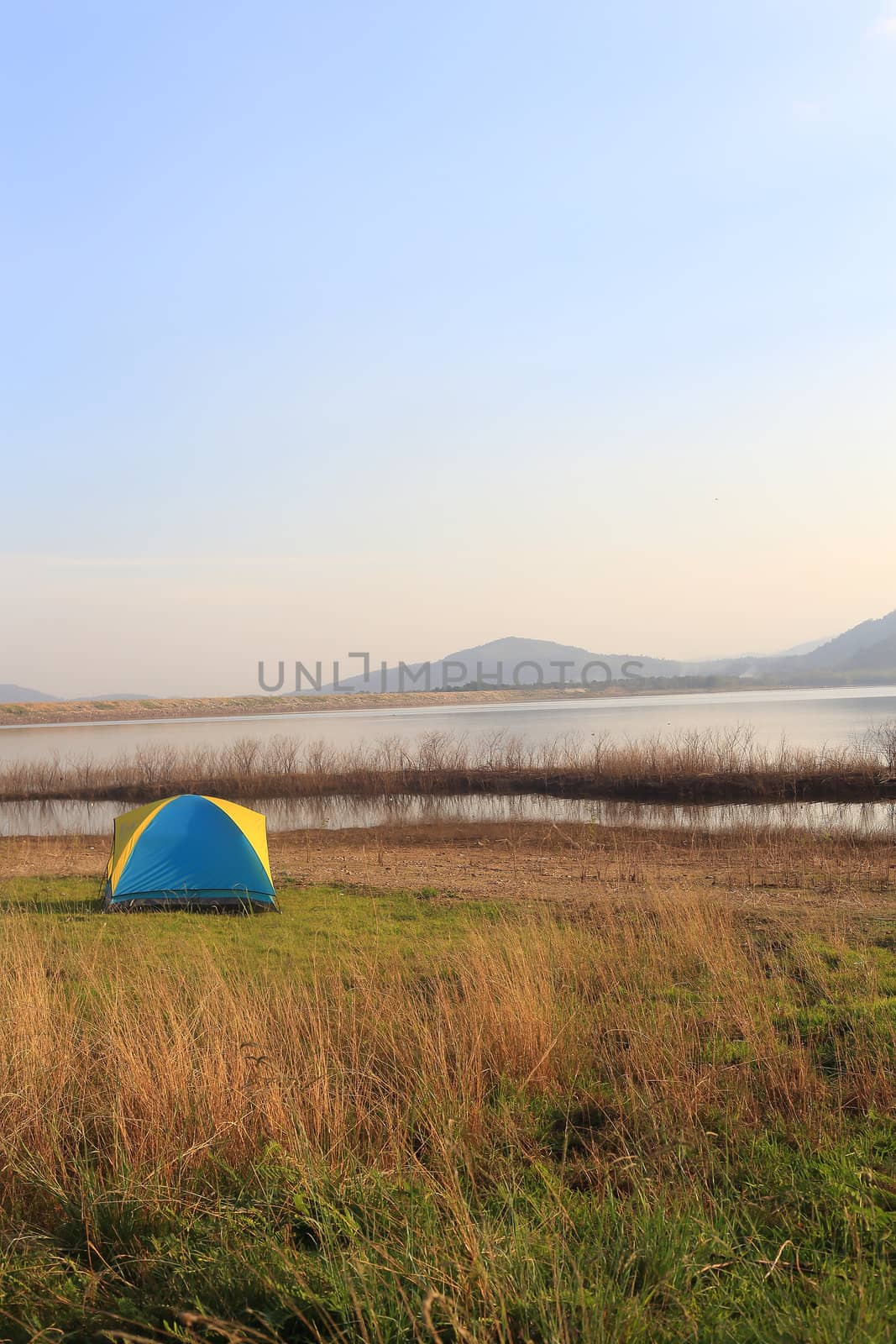 Camping place beside the lake by rufous