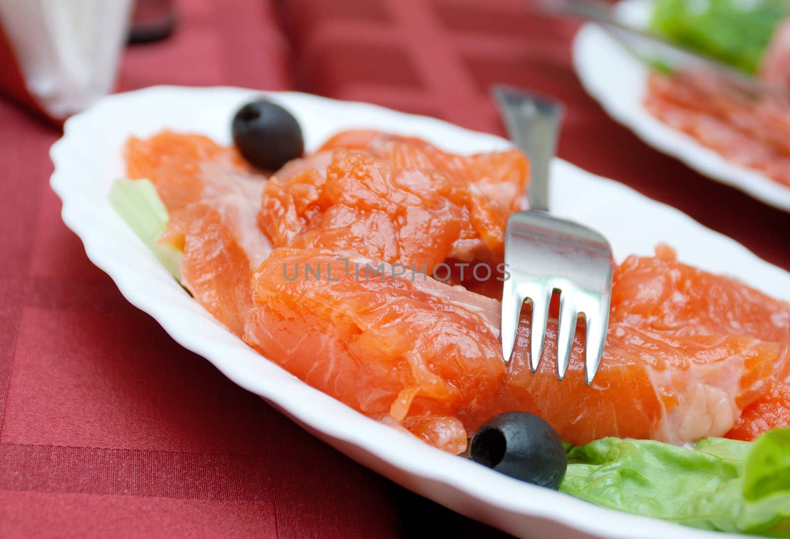 Seafood arrangement.Shallow depth-of-field.