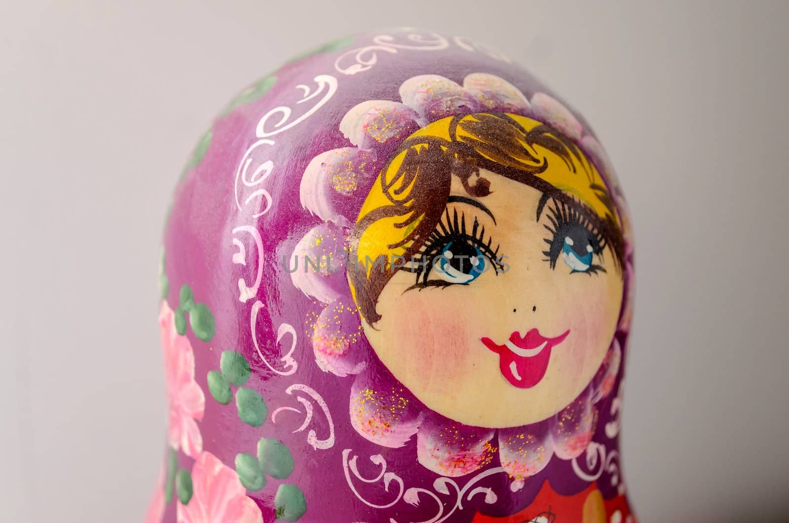 Traditional Russian Matrioska, vintage toy doll from Russian Culture