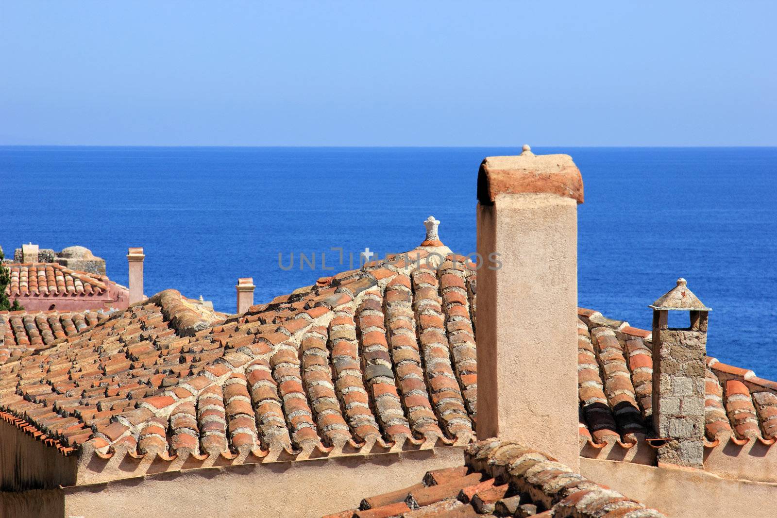 panoramic view of monemvasia greece