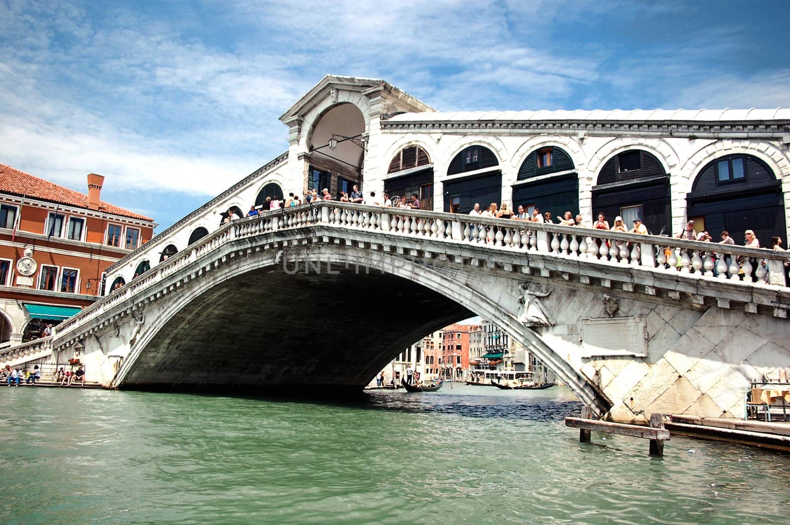 Famous Rialto Bridge in Venice, Italy