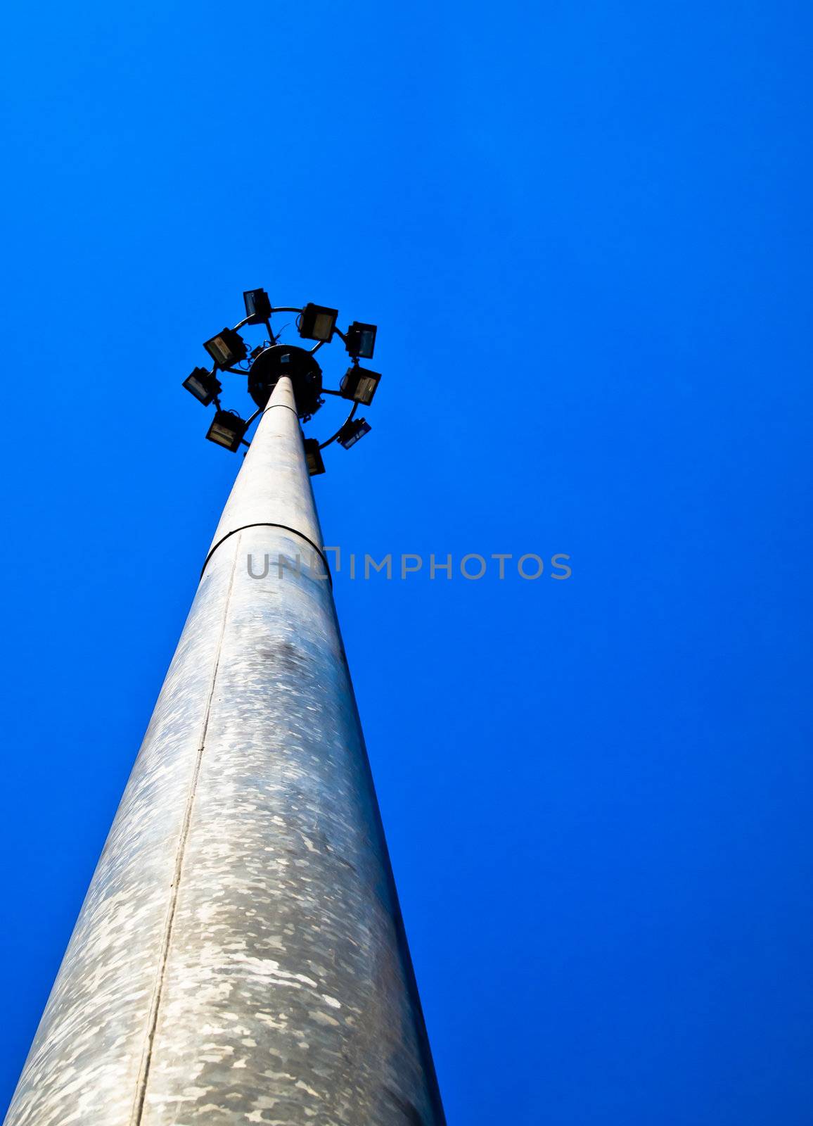 Lamp post with blue sky2 by gjeerawut