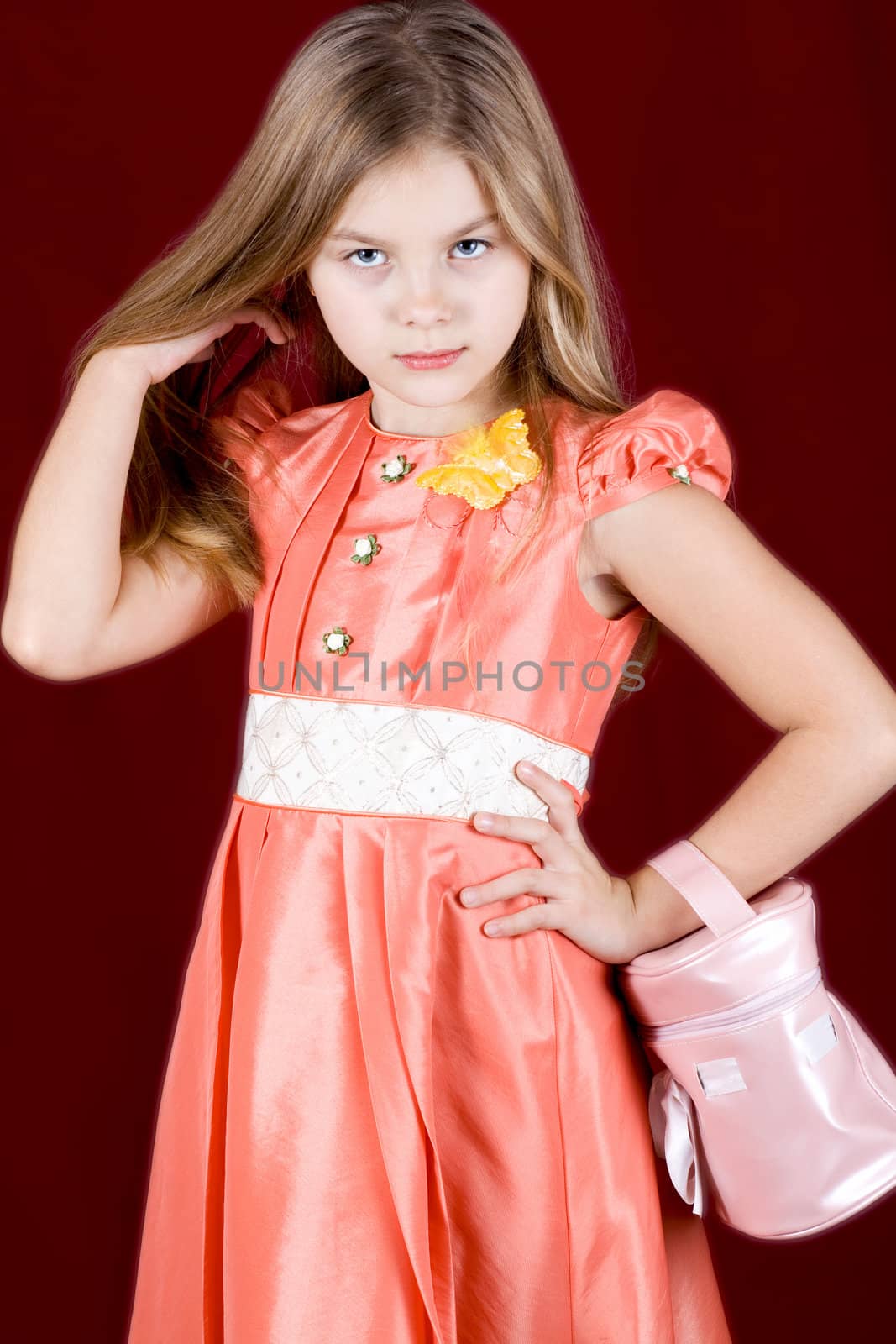Portrait of a little girl fashionista