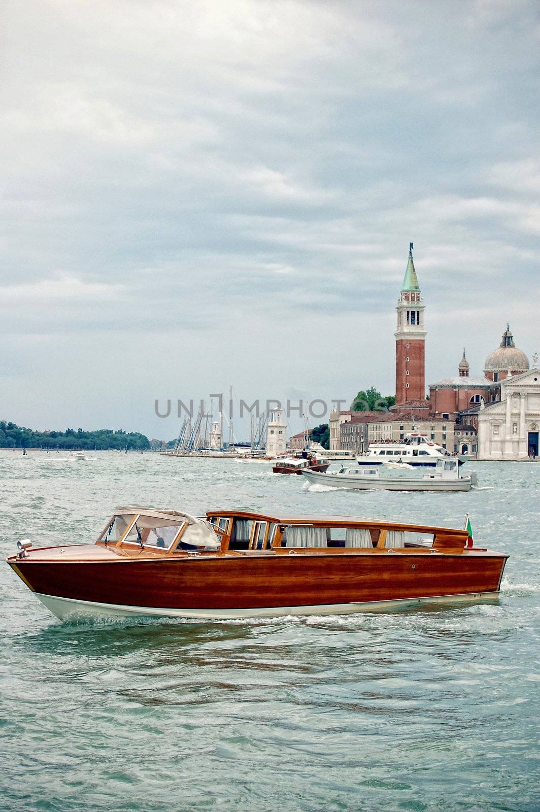 Boat at the coast of venice, italy