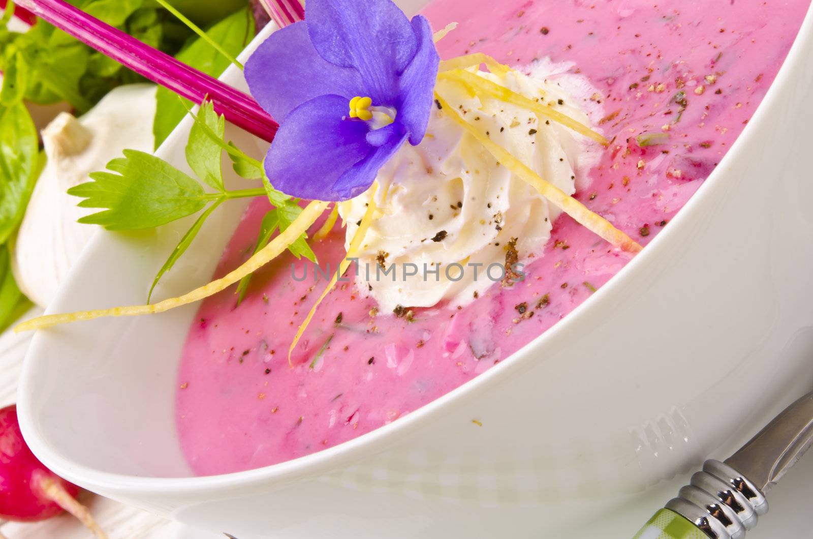 Cold beet soup