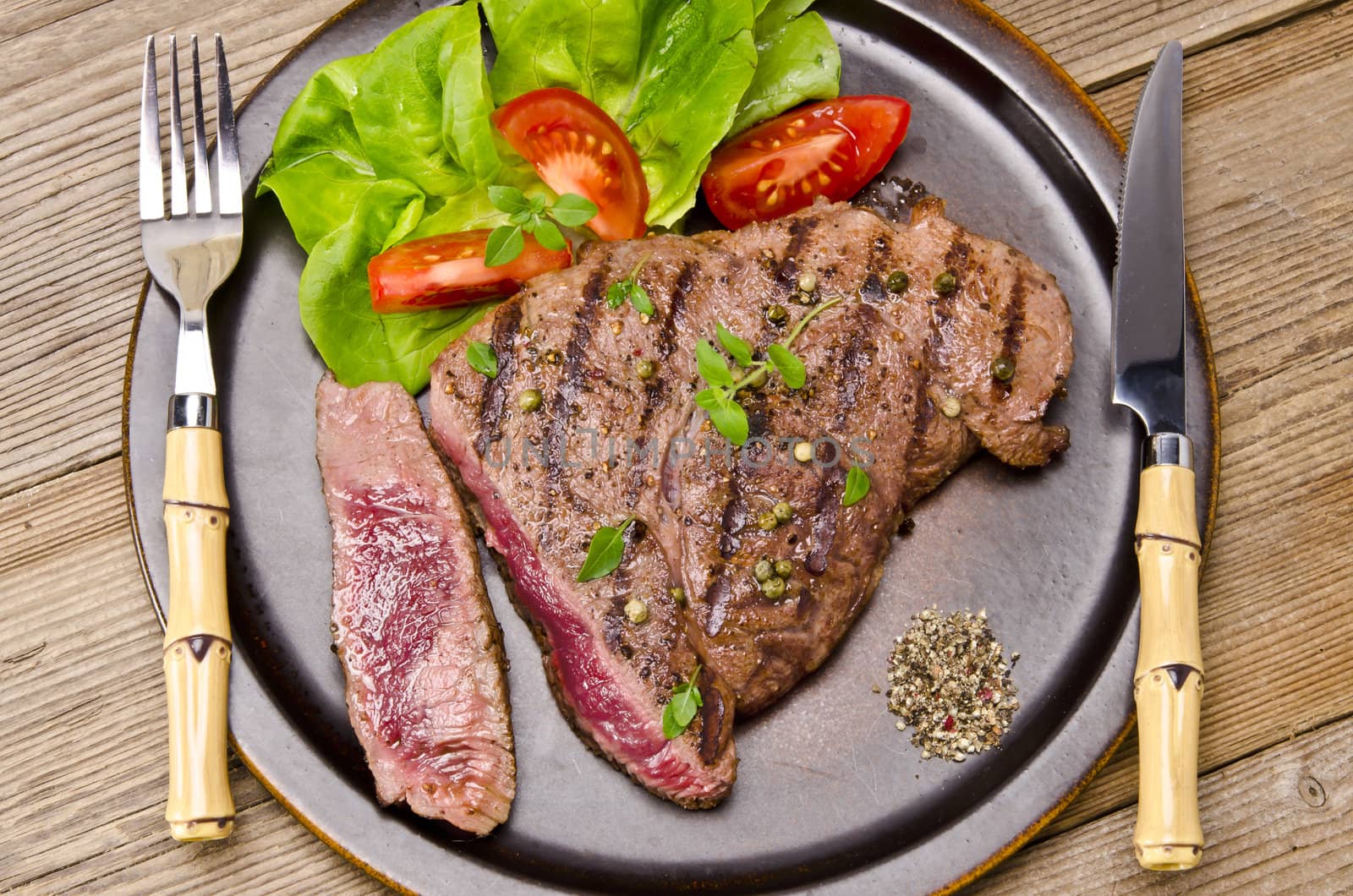 Grilled Steak. Barbecue