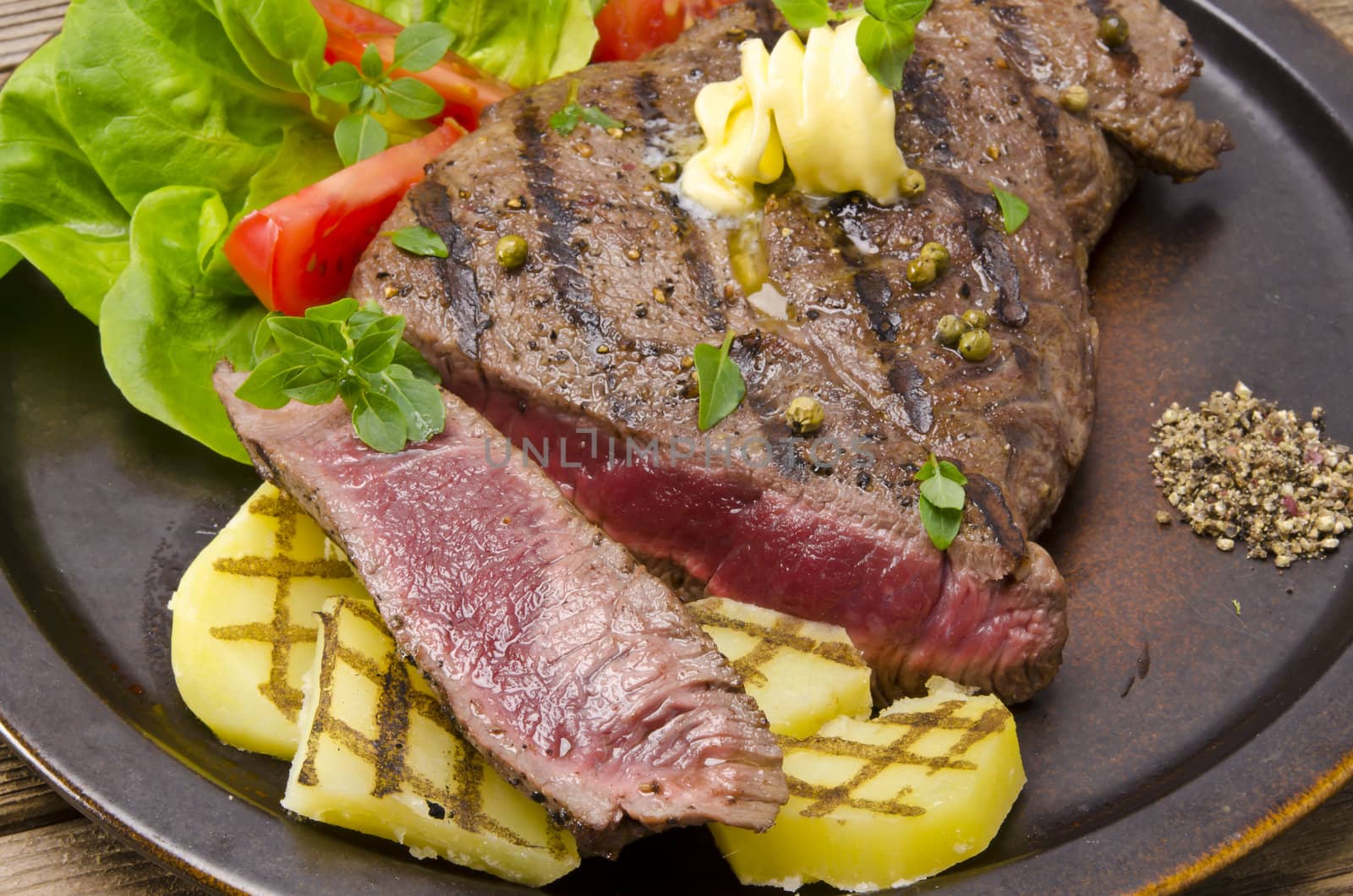 Grilled Steak. Barbecue