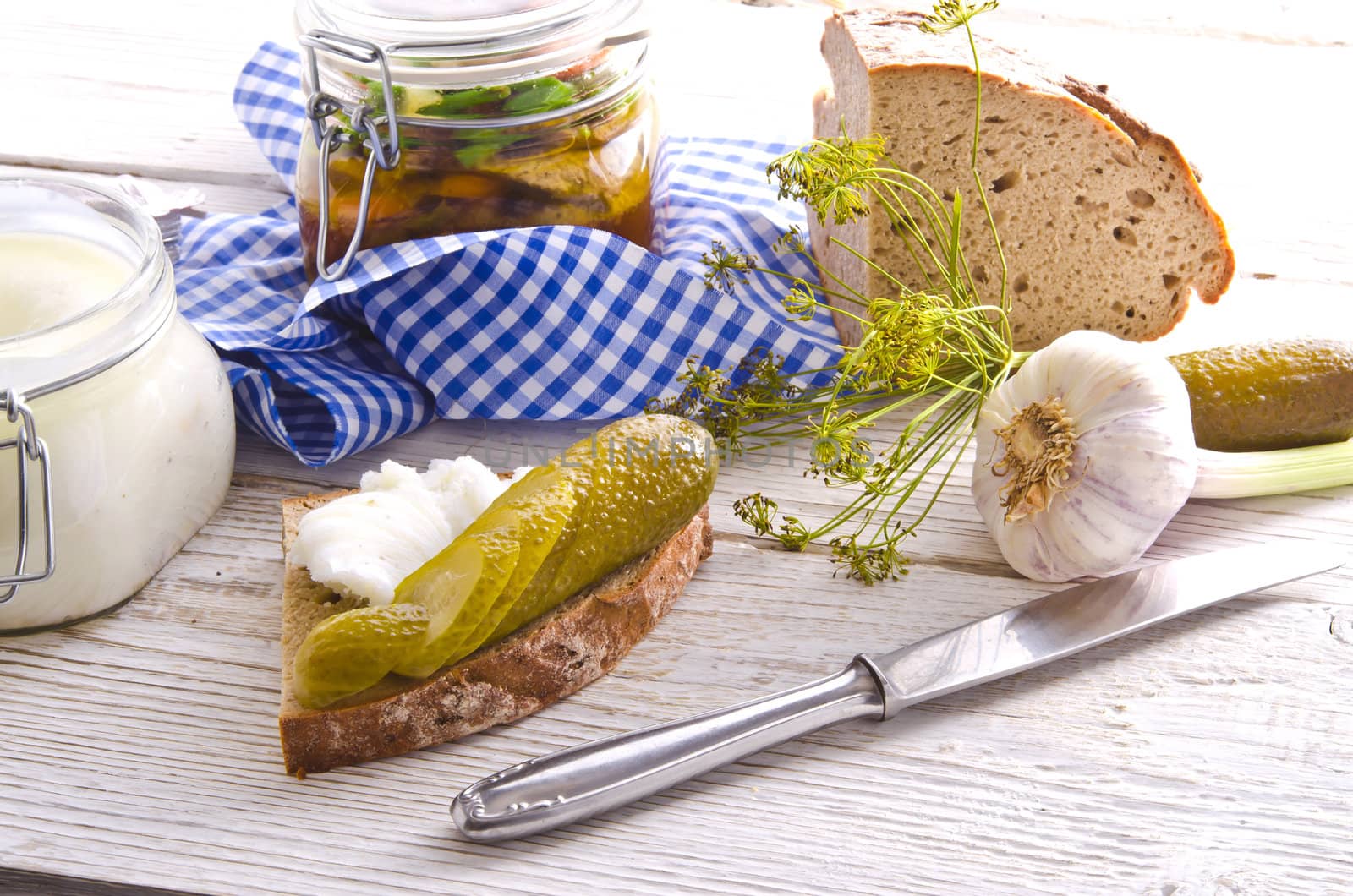 pickled gherkins and onions  by Darius.Dzinnik