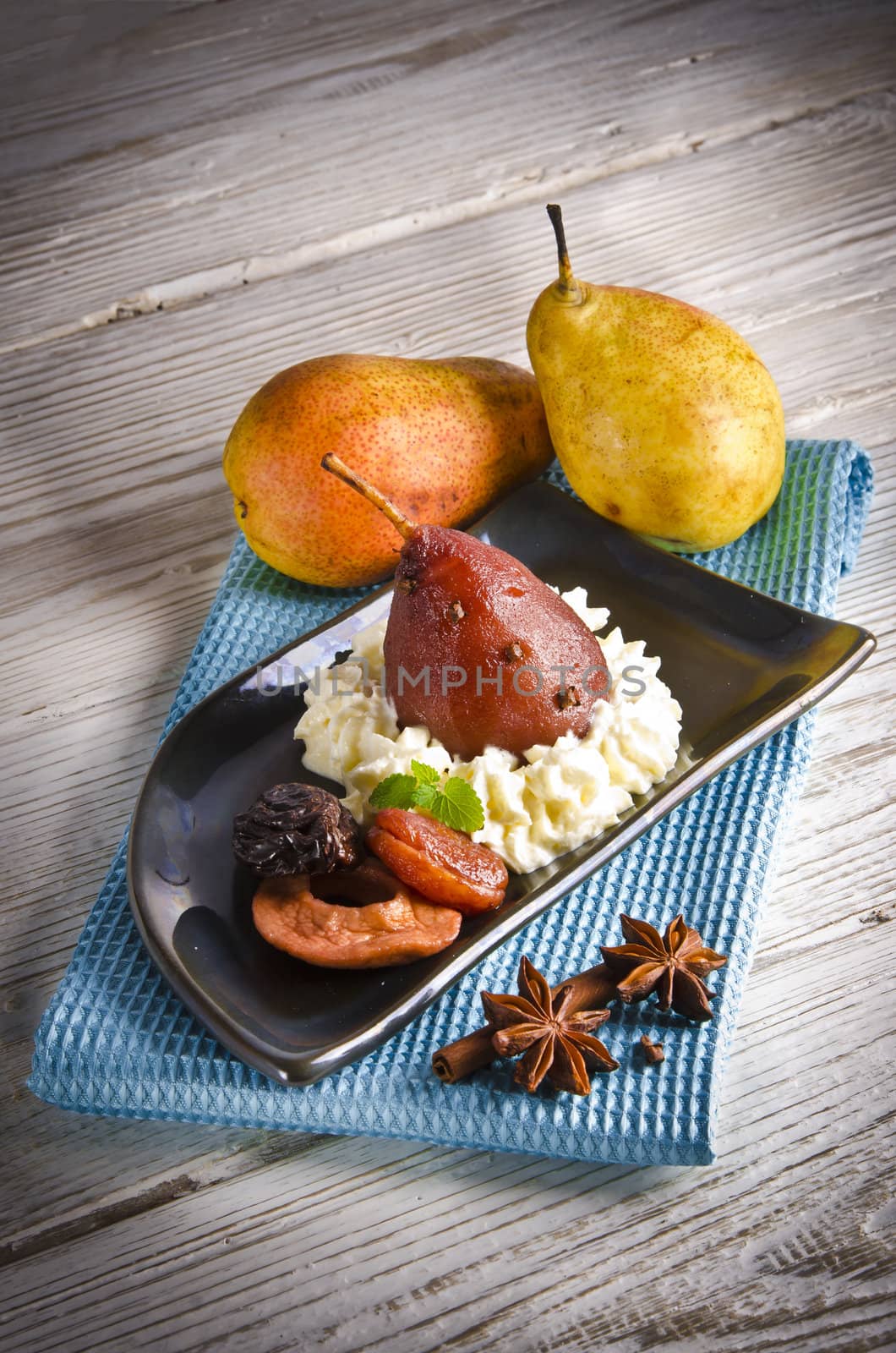 pear helene in red wine with spices by Darius.Dzinnik