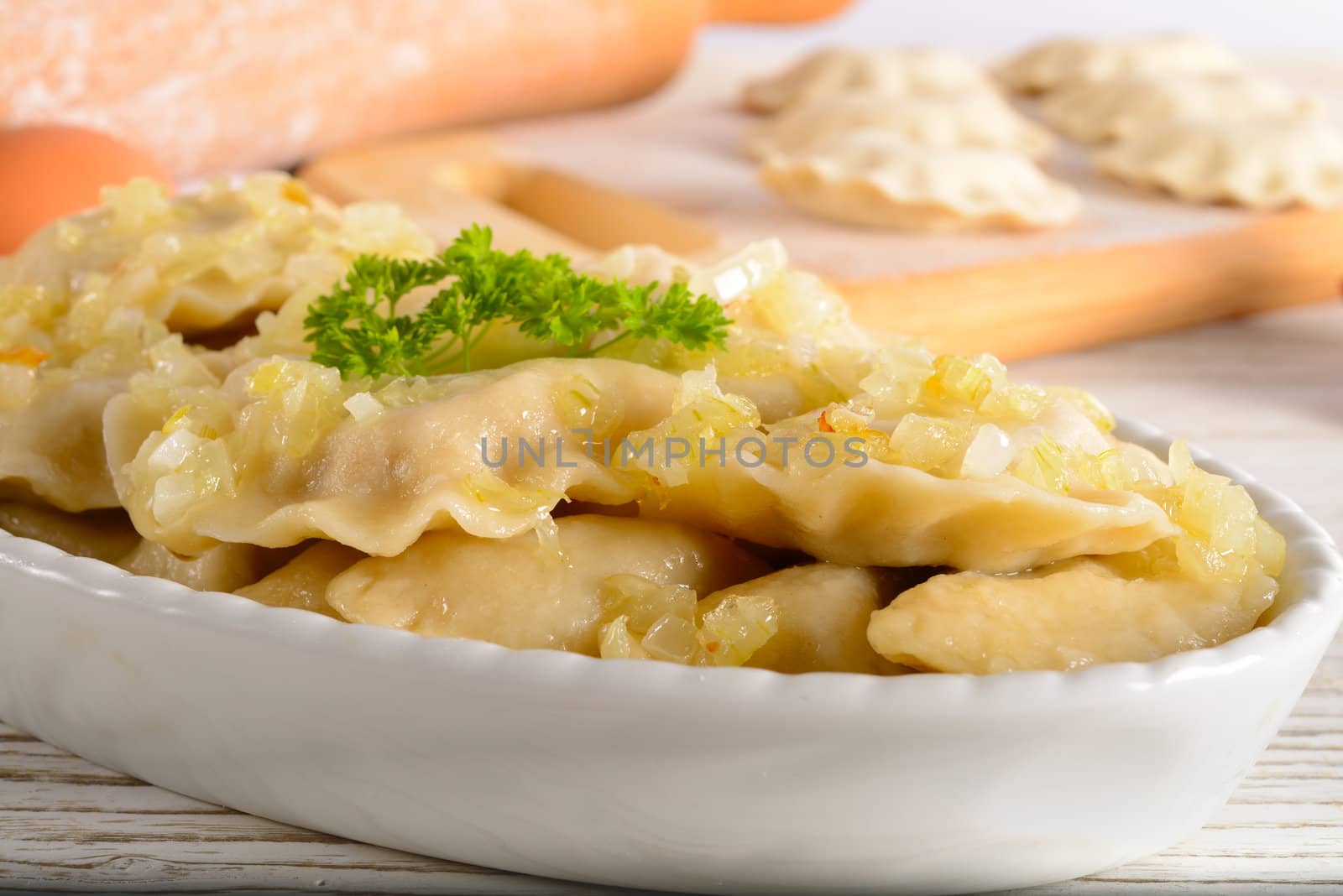 Pierogi.Polish christmas dish by Darius.Dzinnik