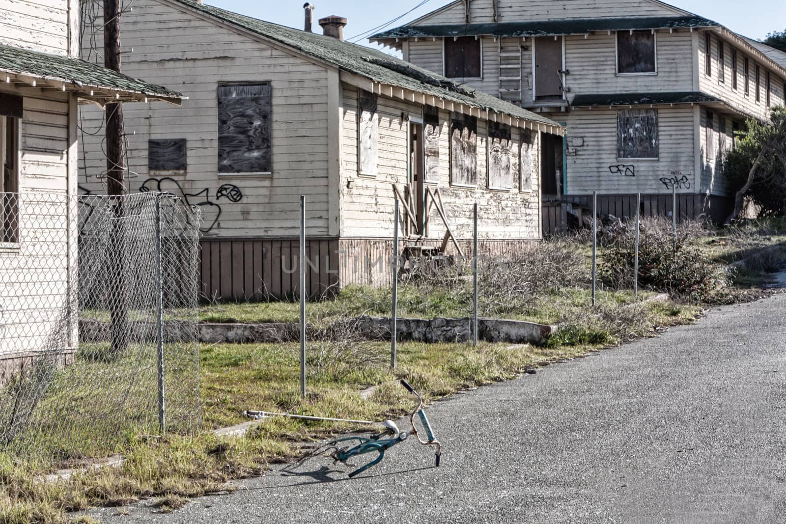 Abandoned Fort Ord Army Post in Monterey, California.