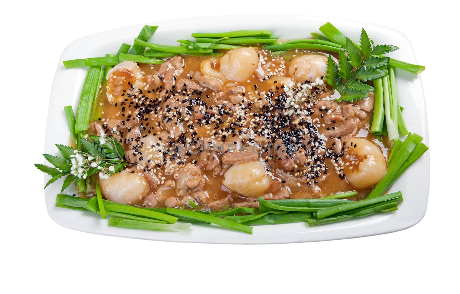 pork with 	lychee and sweet sauce