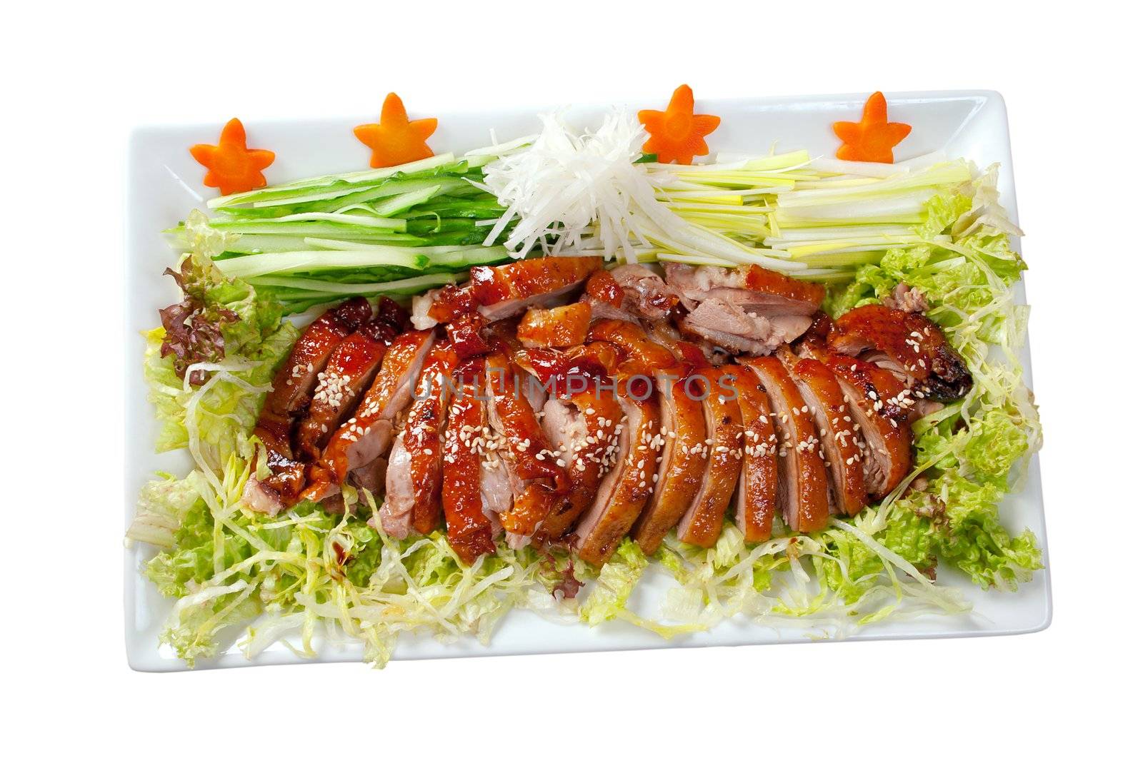 Roasted duck, Chinese style  closeup