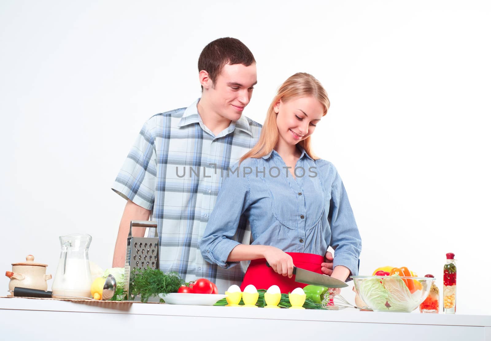 couple of cooking together by adam121