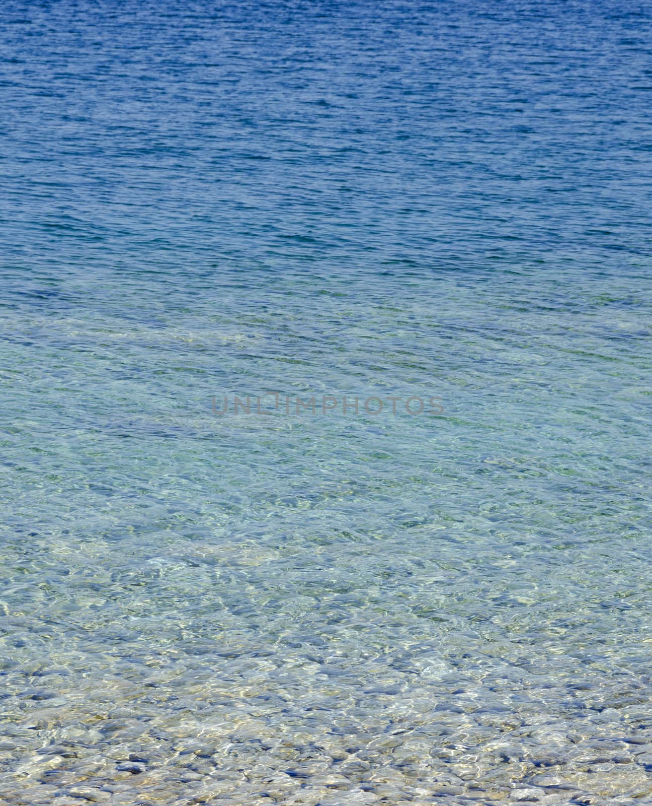 Rock and clear water at shore of Georgian Bay Ontario